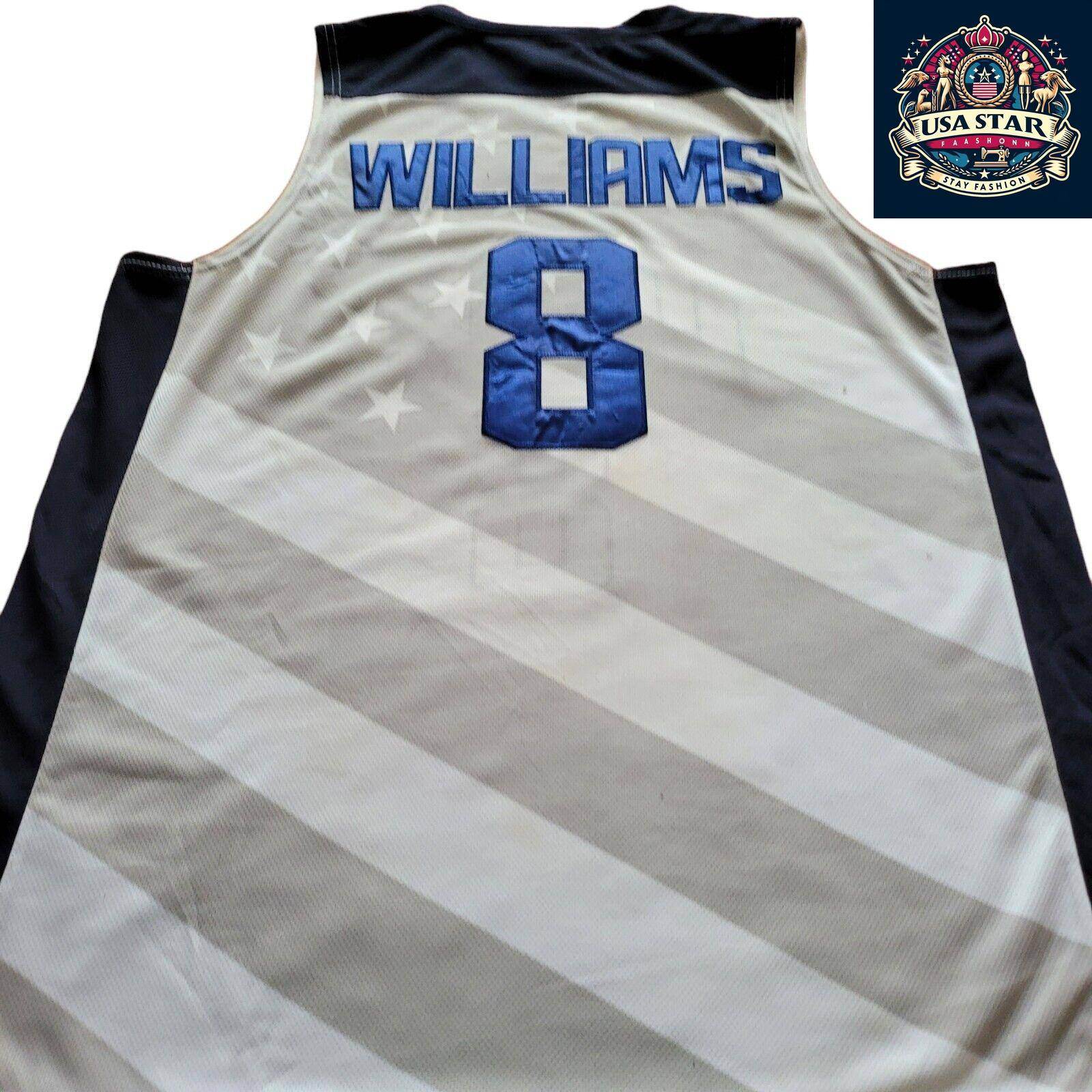 Nike Team USA Deron Williams Jersey No 8 - Authentic Performance Fabric Size L for Basketball Fans - USASTARFASHION