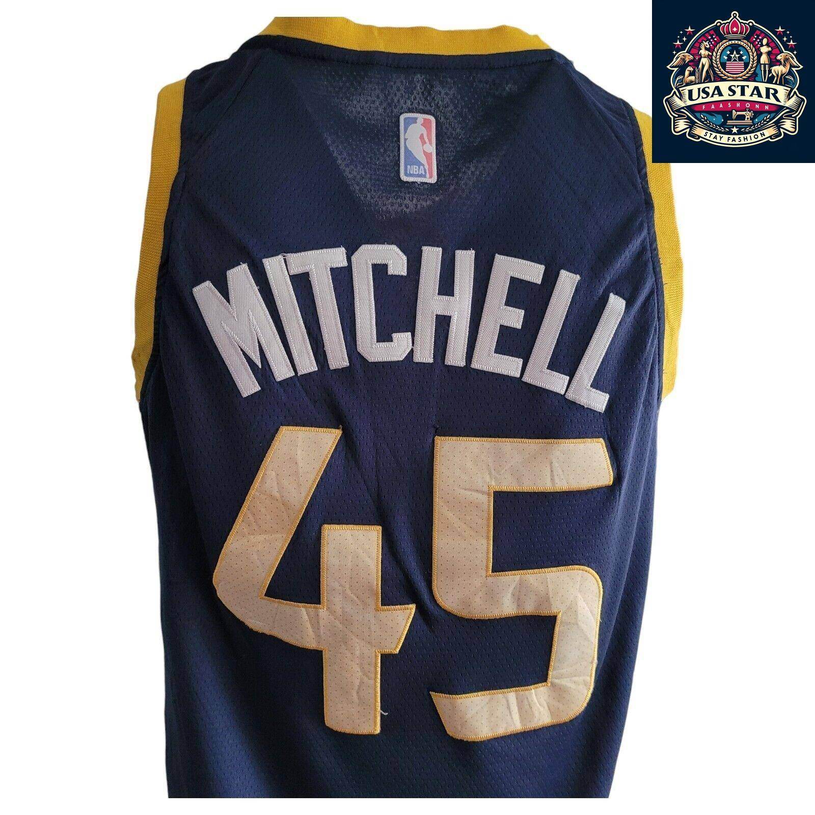 Nike Utah Jazz Jersey Donovan Mitchell 45 Men's Medium Blue Swingman - NBA Authentic Style - USASTARFASHION