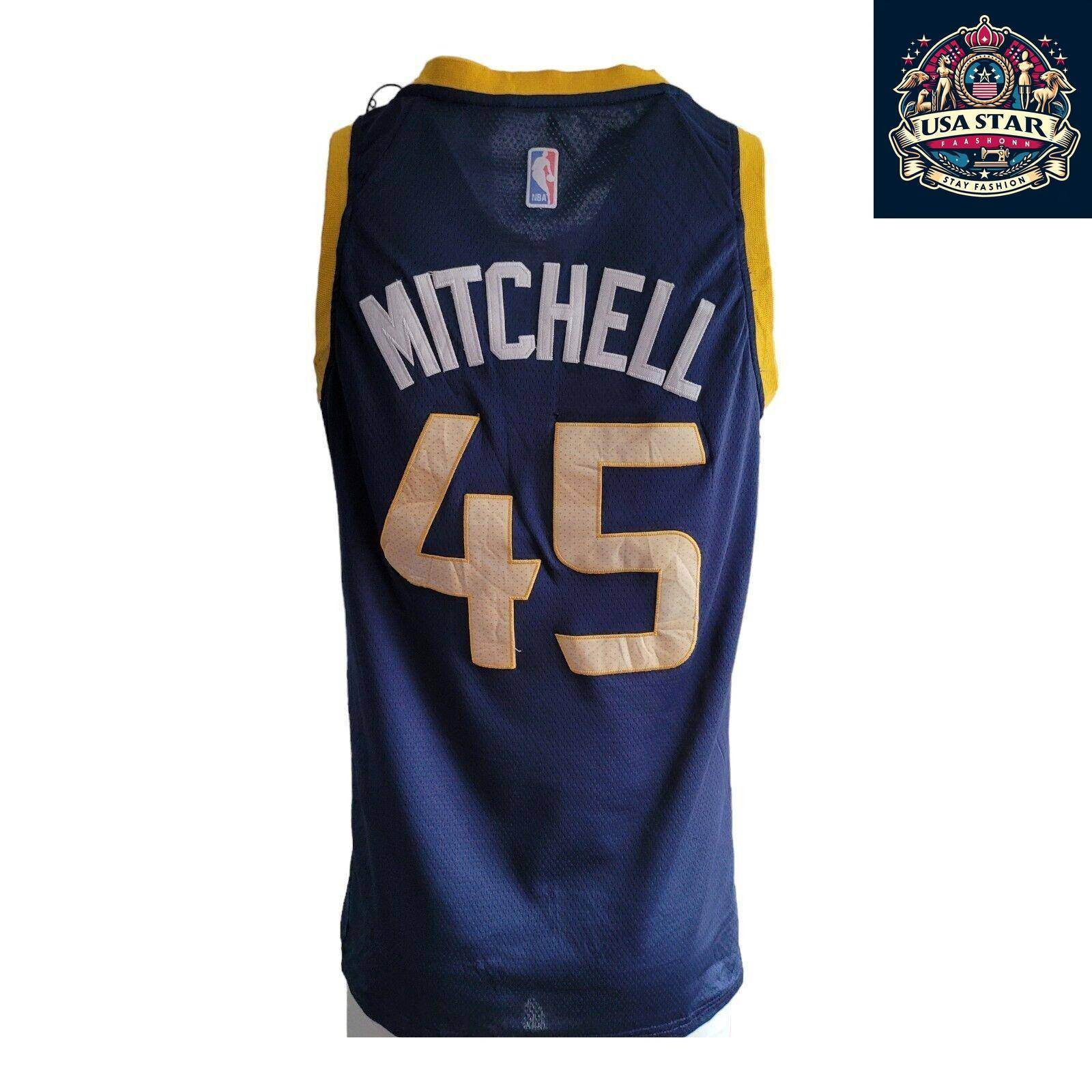 Nike Utah Jazz Jersey Donovan Mitchell 45 Men's Medium Blue Swingman - NBA Authentic Style - USASTARFASHION