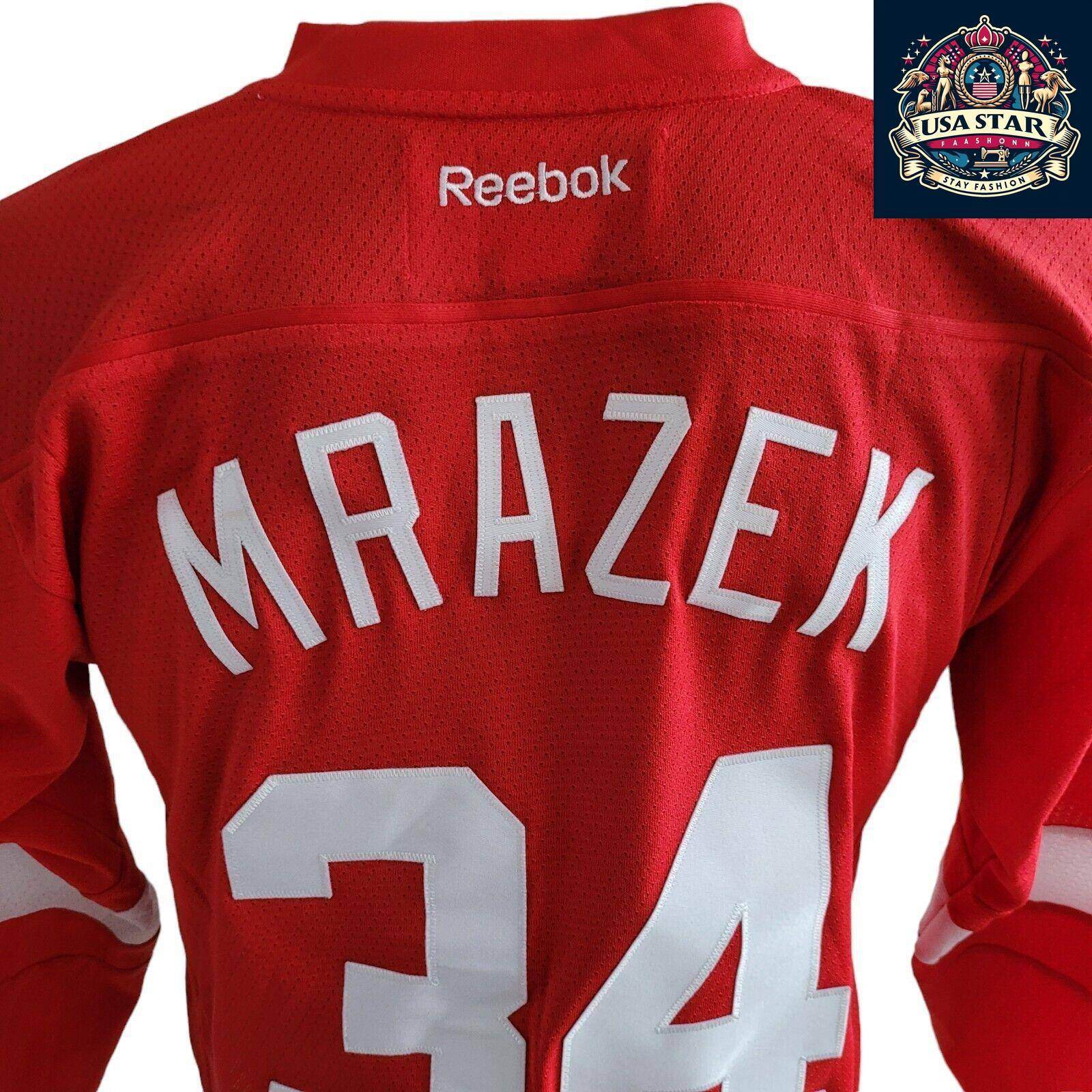 Petr Mrazek 34 Detroit Red Wings Youth Jersey S/M - Durable, Comfortable, Officially Licensed - USASTARFASHION