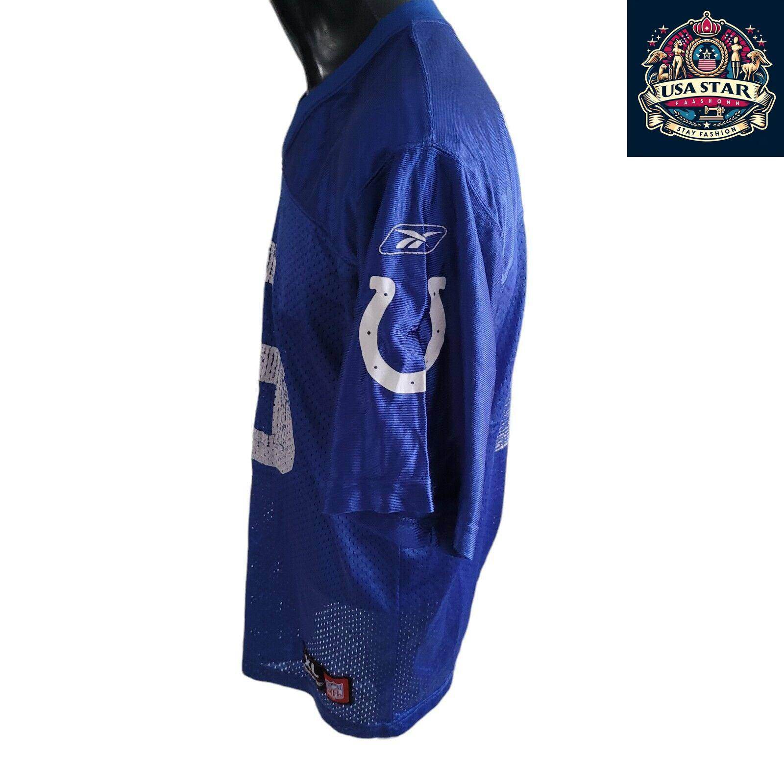 Peyton Manning Jersey 18 Reebok NFL Youth XL Shirt - Breathable Fabric, Team Colors - USASTARFASHION