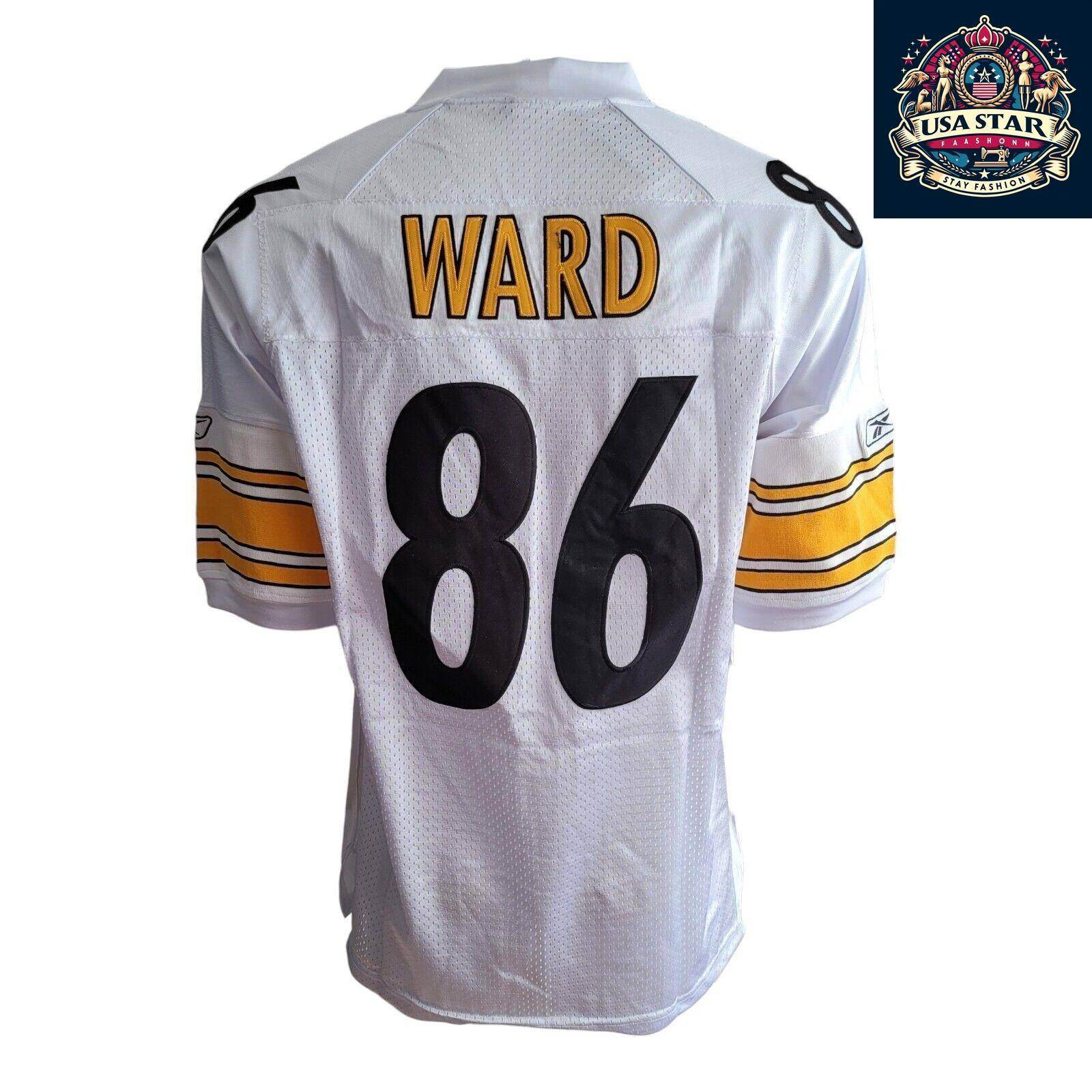 Pittsburgh Steelers Hines Ward Jersey 86 Sewn Reebok Men's Size 54 - Authentic Game Day Apparel - USASTARFASHION