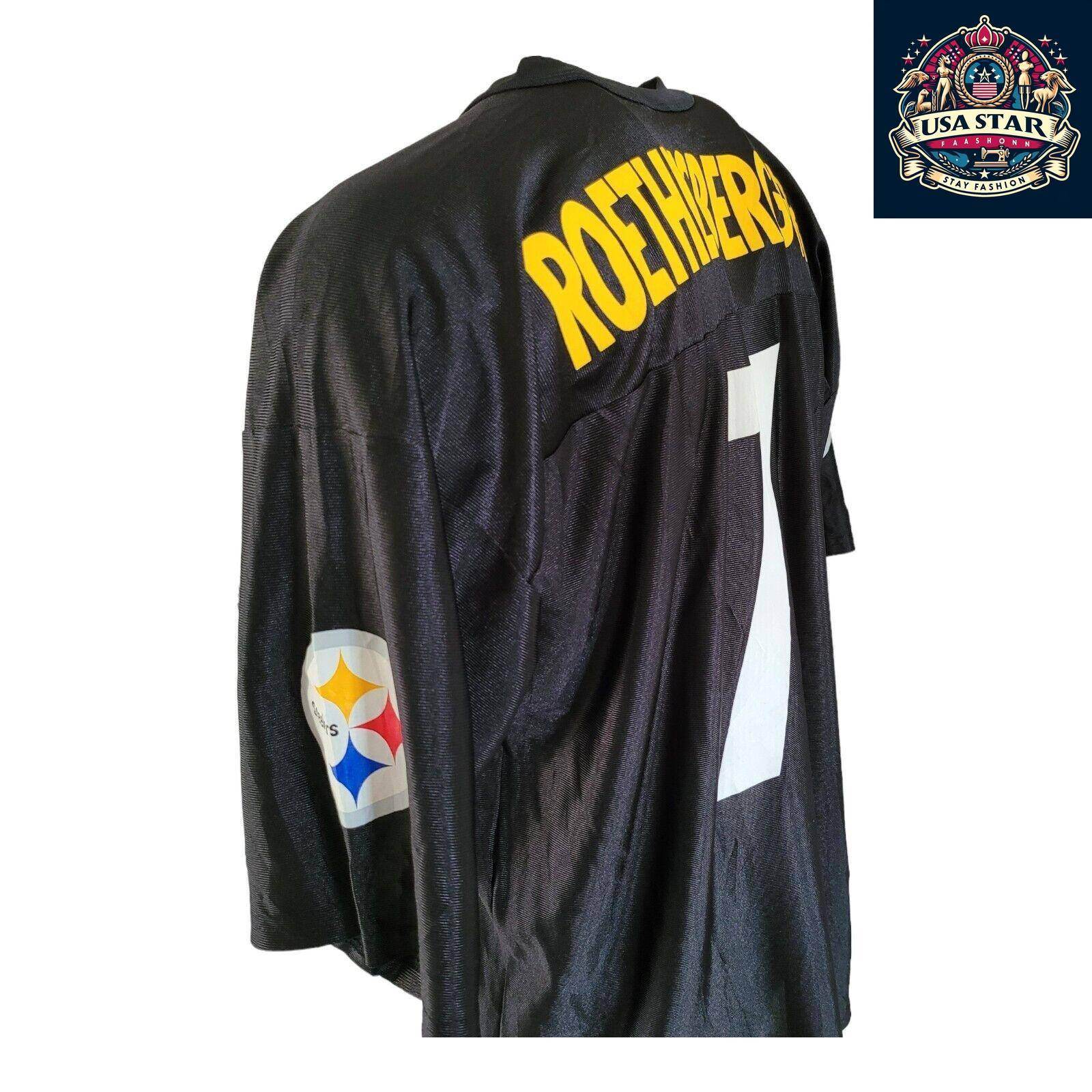 Pittsburgh Steelers Jersey 7 Ben Roethlisberger XL - Authentic NFL Fan Apparel, Comfortable Fit - USASTARFASHION