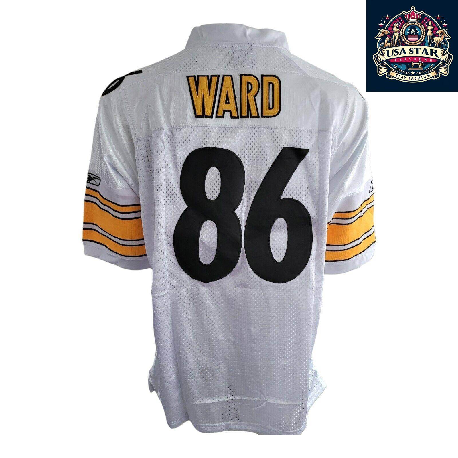 Pittsburgh Steelers Jersey Hines Ward 86 NFL On Field Adult Large - Authentic & Comfy Fit - USASTARFASHION