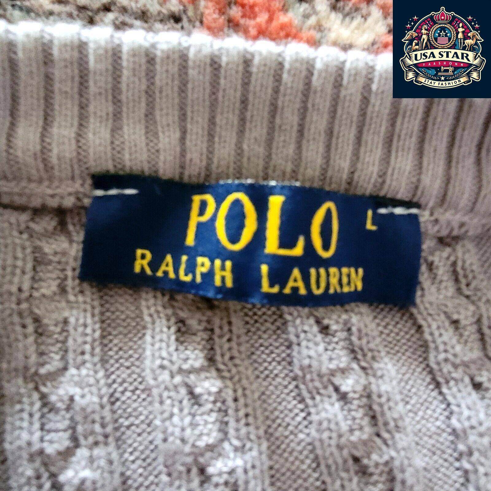 Polo Ralph Lauren Men's Dark Grey Crew Neck Jumper Size L - Stylish Comfort for Every Occasion - USASTARFASHION