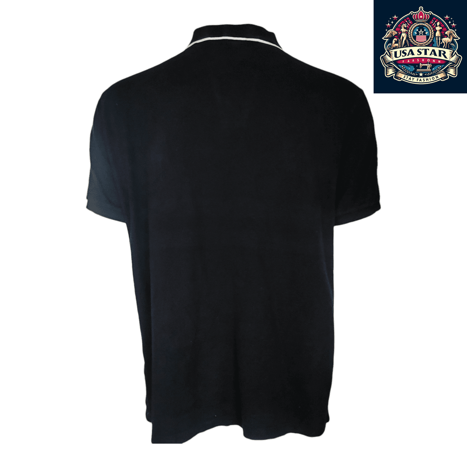 Polo Ralph Lauren Men's Polo Shirt XXL - Custom Fit Black With Embroidered Logos - USASTARFASHION