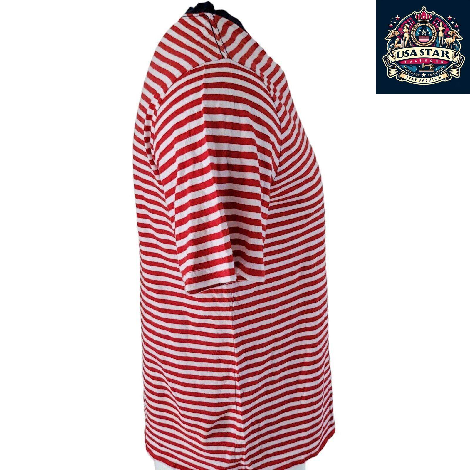 Polo Ralph Lauren T-Shirt XL | Red Striped Design | High - Quality Cotton Comfort - USASTARFASHION