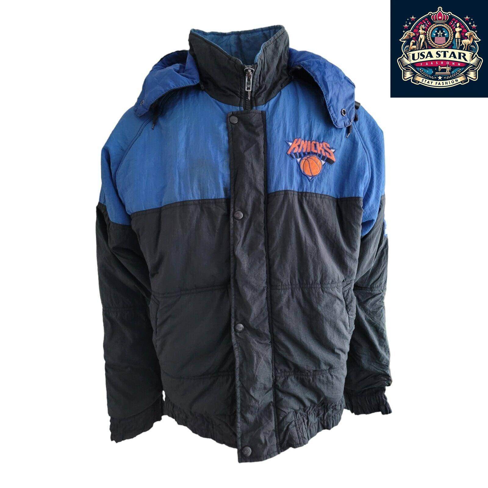 Proplayer New York Knicks Jacket Size M with Removable Hoodie, Team Logo & Practical Pockets - USASTARFASHION