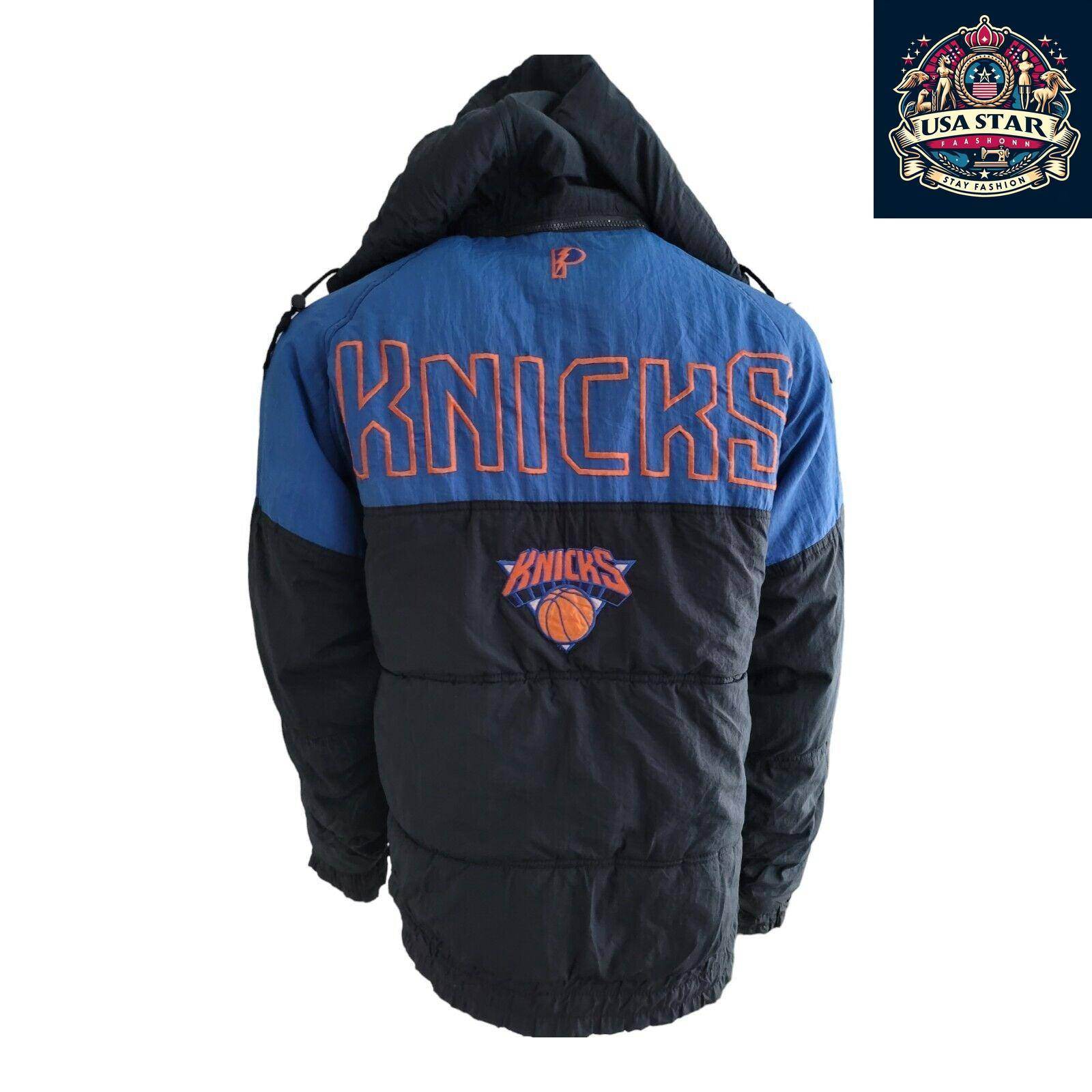 Proplayer New York Knicks Jacket Size M with Removable Hoodie, Team Logo & Practical Pockets - USASTARFASHION