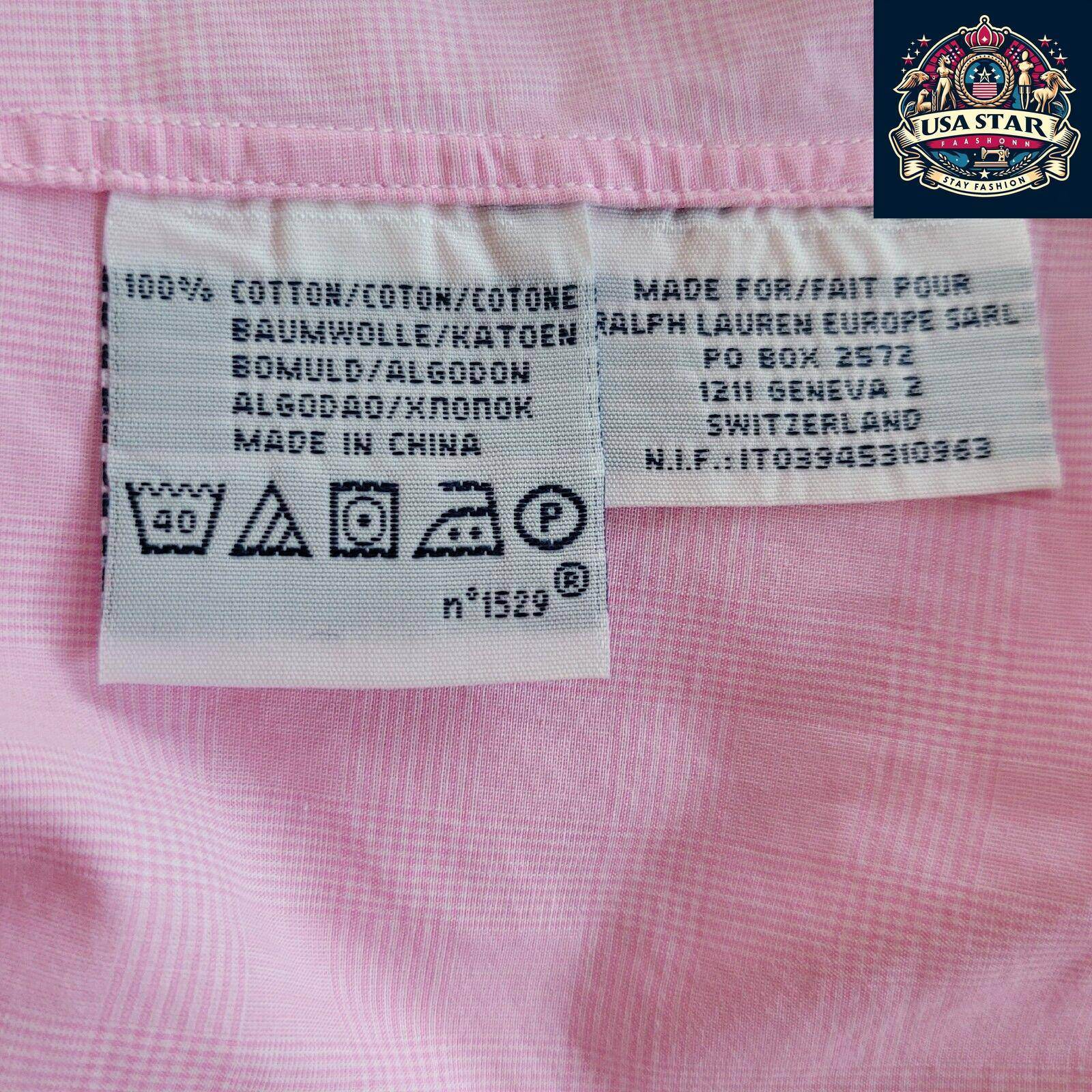 Ralph Lauren Custom Fit Shirt 15 1/2 Neck Size 39 Large - Elegant Design, Comfortable Wear - USASTARFASHION
