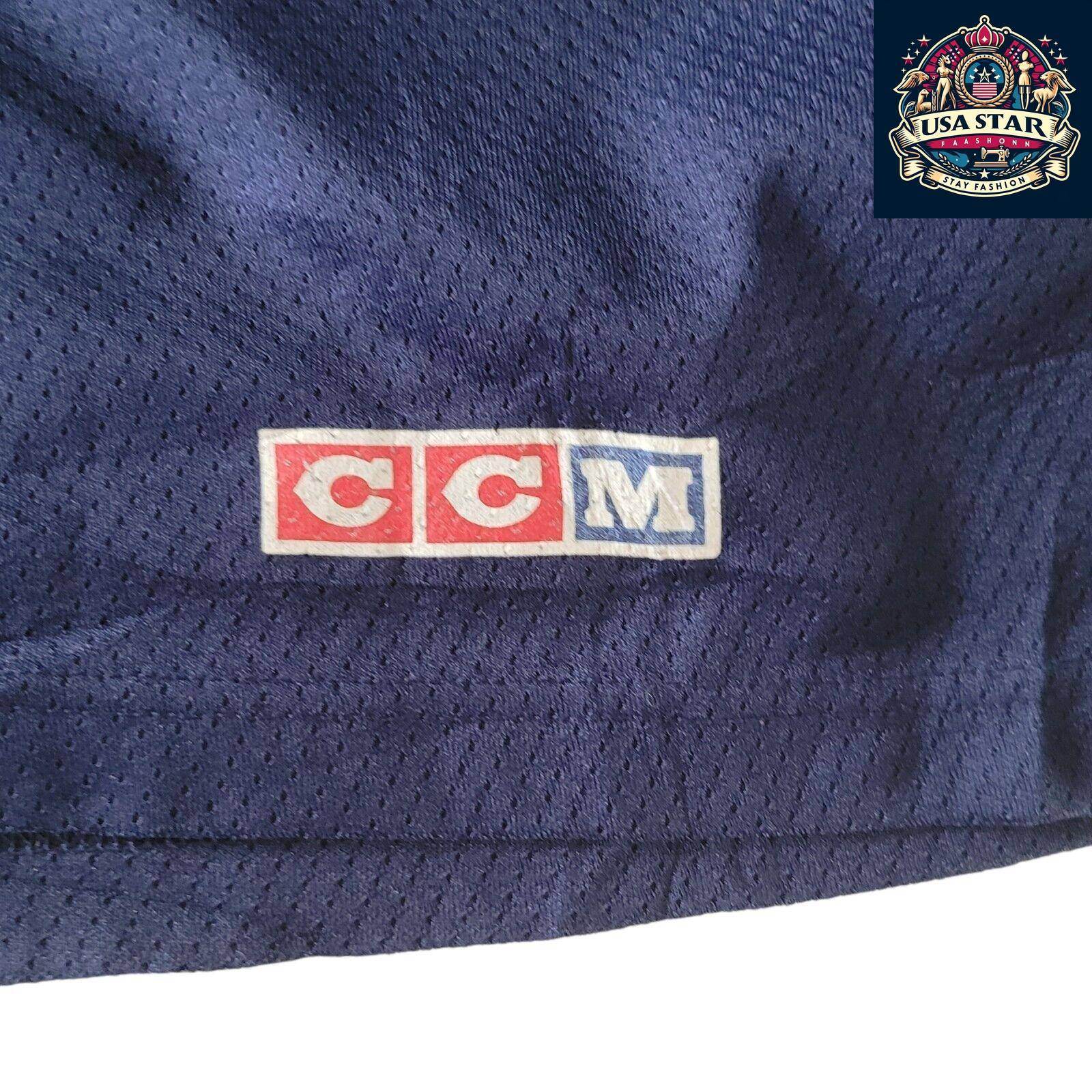 Rare Atlanta Thrashers Jersey Size L - Comfortable Navy Blue CCM Fabric for Ice Hockey Fans - USASTARFASHION