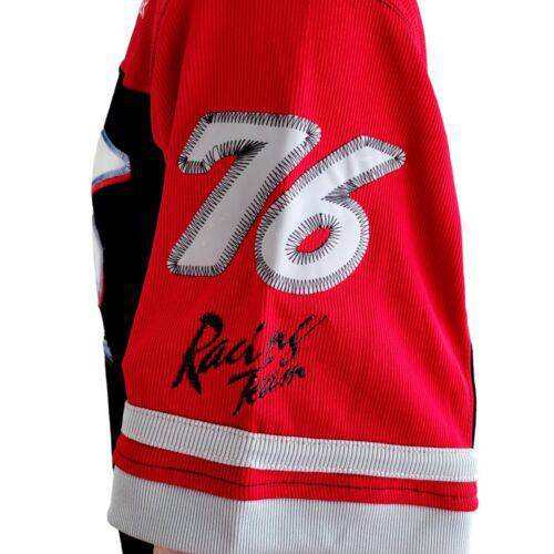 Vintage Moto Racing Jersey - Red and Black Sz S - USASTARFASHION