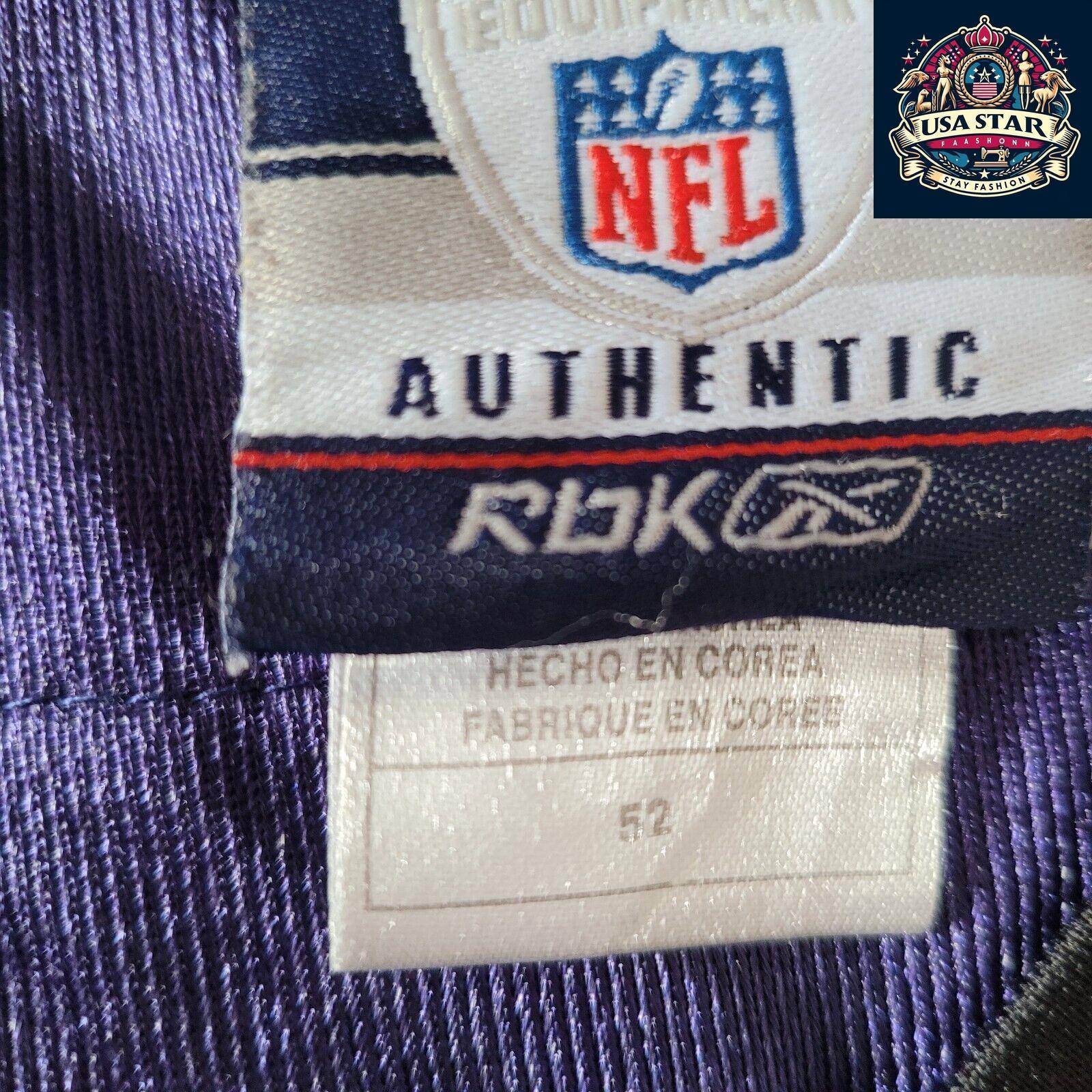 Reebok Baltimore Ravens Jersey Shirt Purple Men’s Size 56 5 Flacco Authentic Design - USASTARFASHION