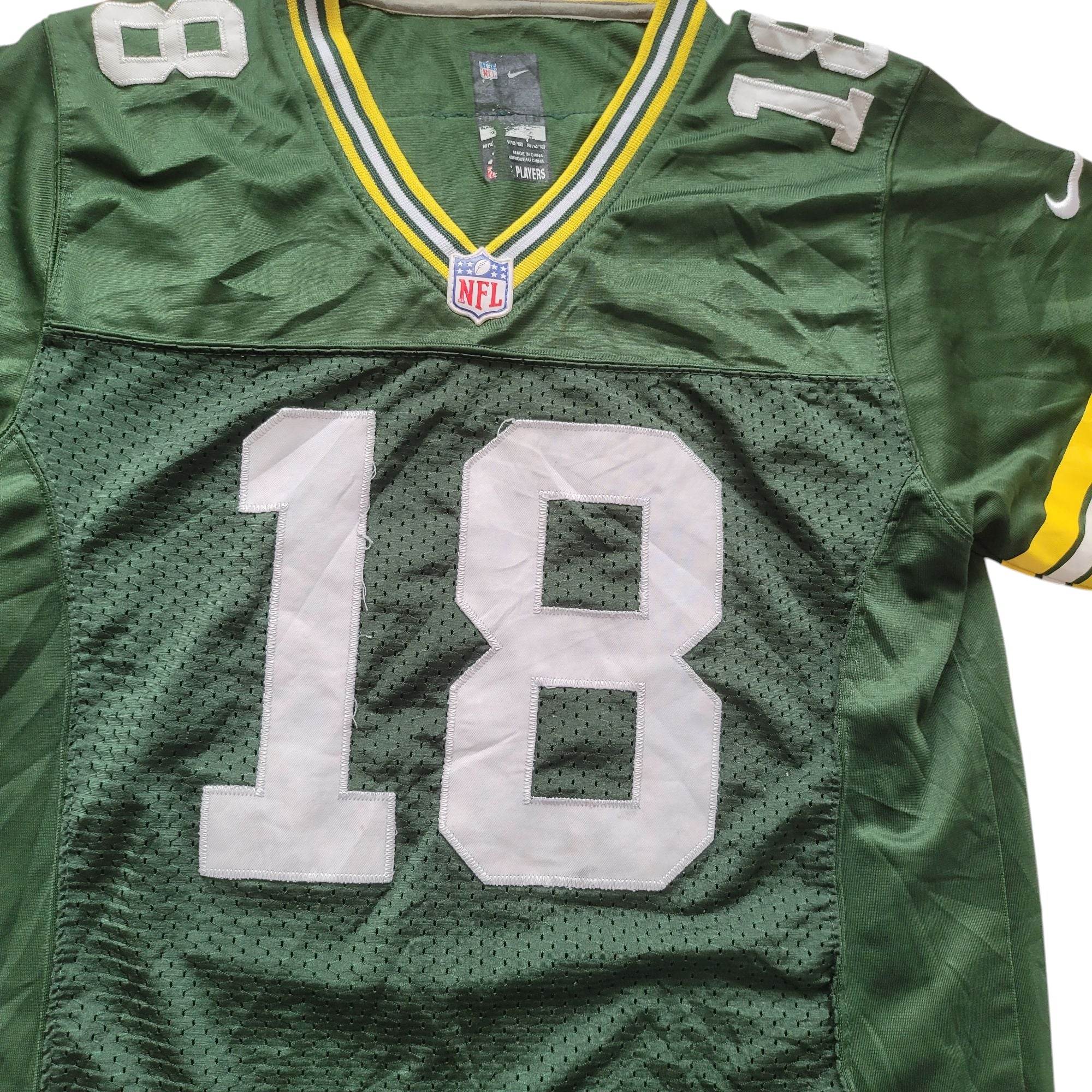 Nike NFL Green Bay Packers Randall Cobb #18 Youth Jersey – Green – Size M (10-12 - USASTARFASHION