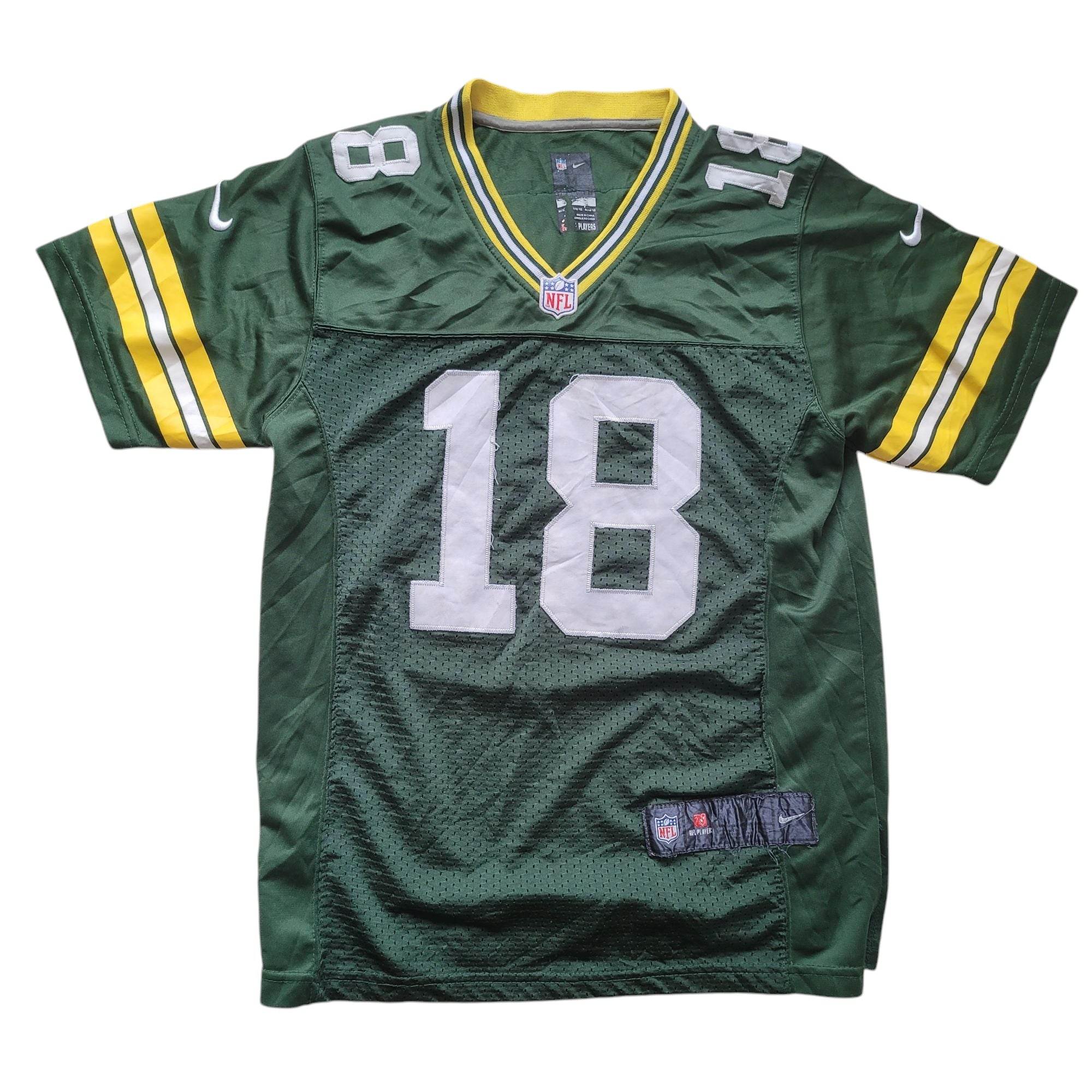 Nike NFL Green Bay Packers Randall Cobb #18 Youth Jersey – Green – Size M (10-12 - USASTARFASHION
