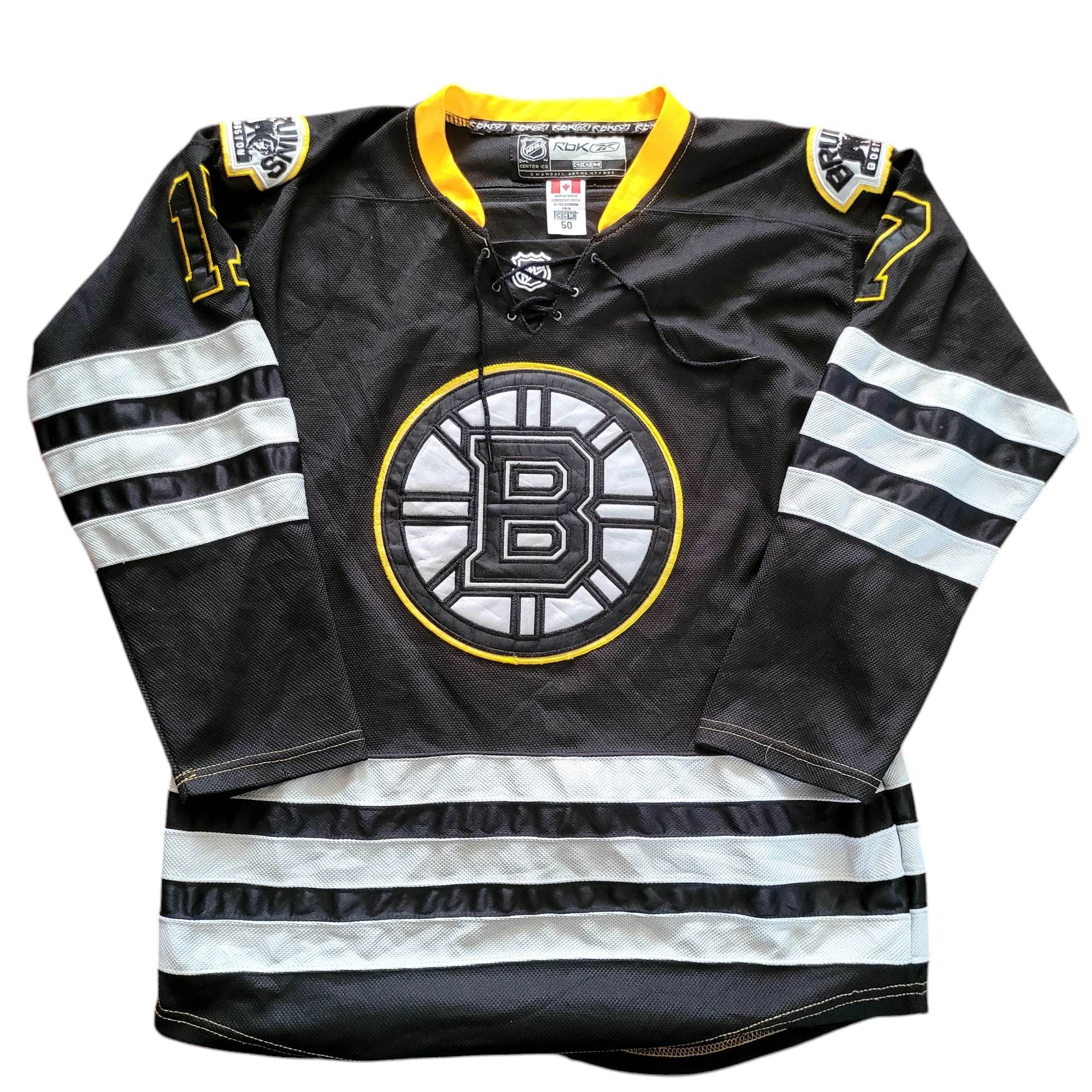 Reebok CCM Boston Bruins Milan Lucic 17 NHL Authentic Vintage Jersey - Size 50 - USASTARFASHION