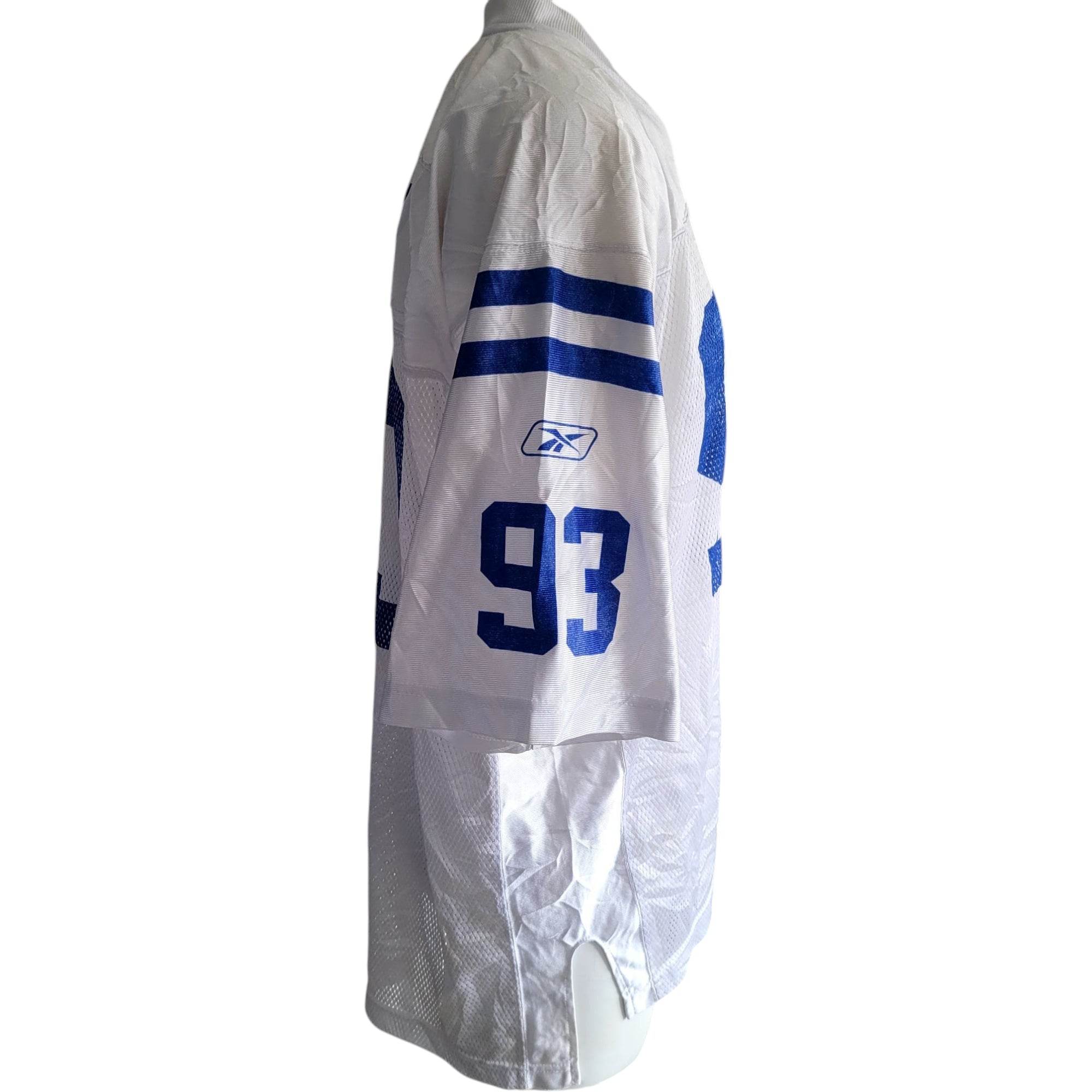 Reebok NFL Equipment Dwight Freeney 93 Indianapolis Colts Jersey – Size L - USASTARFASHION