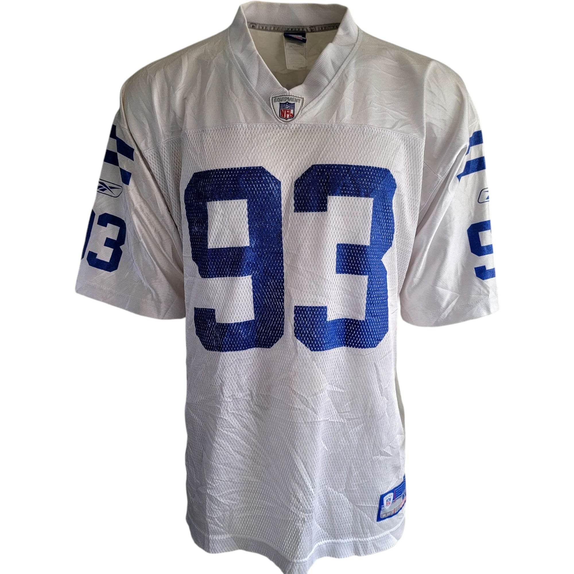 Reebok NFL Equipment Dwight Freeney 93 Indianapolis Colts Jersey – Size L - USASTARFASHION