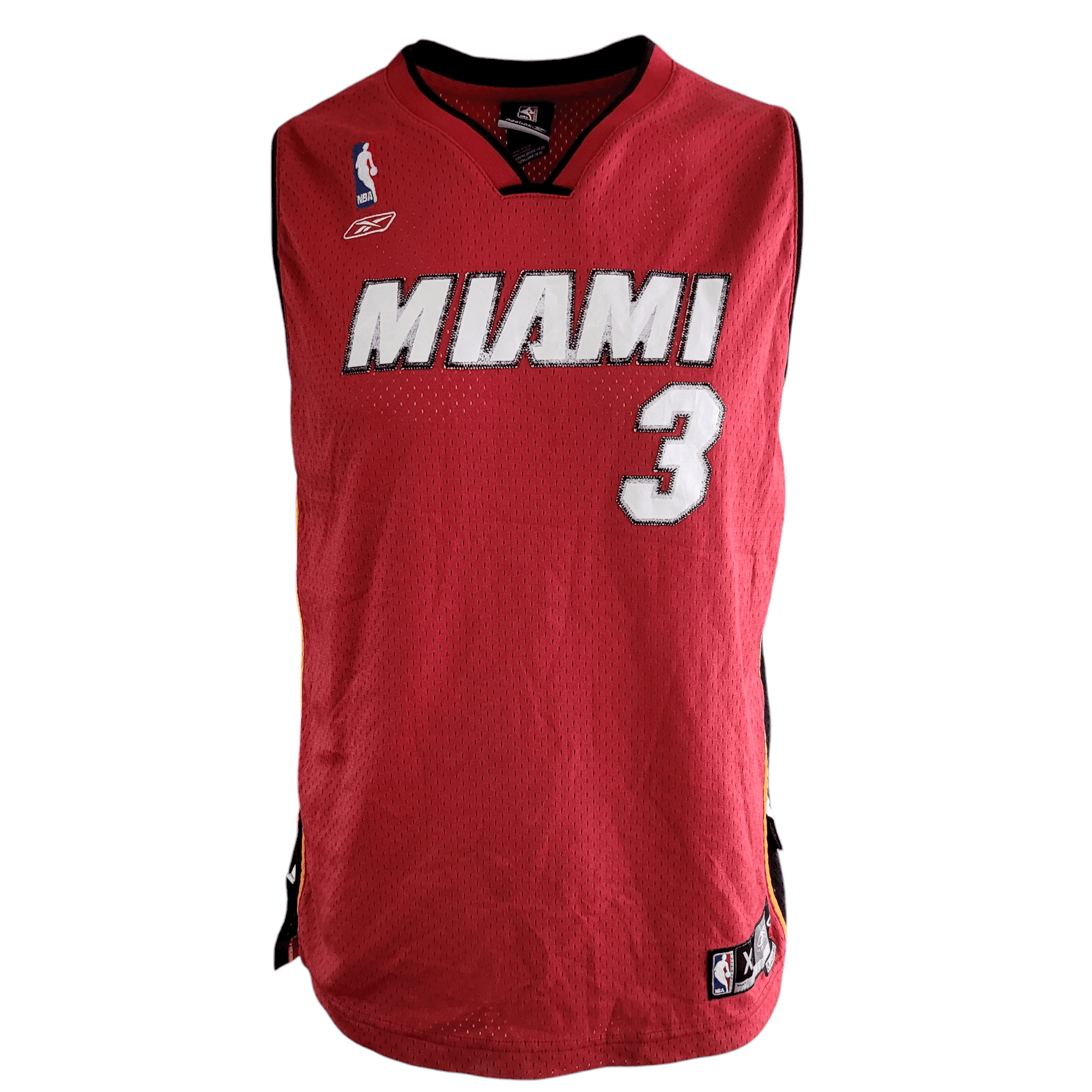 Reebok Dwyane Wade Miami Heat 3 Jersey Youth XL Red NBA Basketball Tank Top - USASTARFASHION