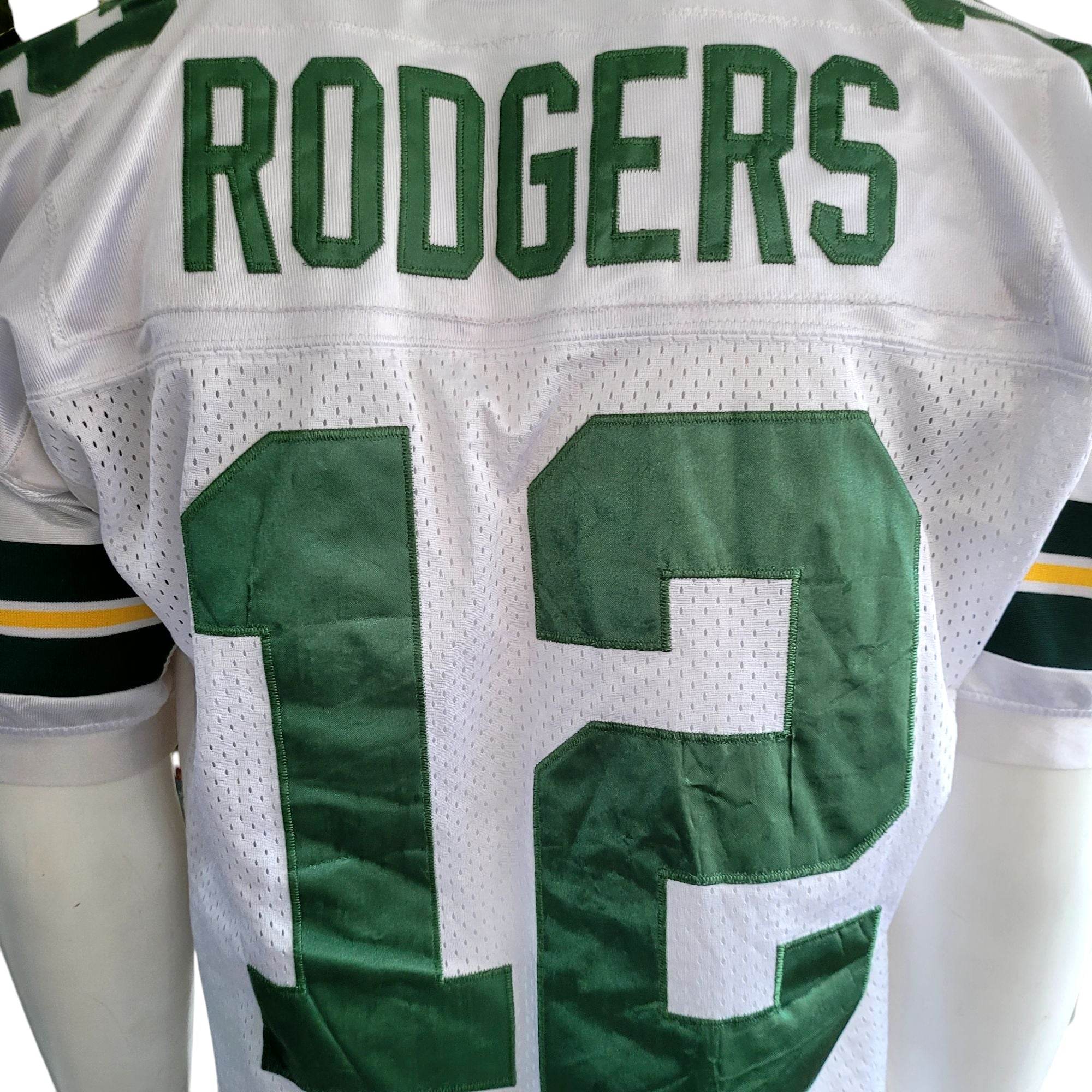 Reebok Green Bay Packers Aaron Rodgers 12 White Away Jersey (Men's Size 52) - USASTARFASHION