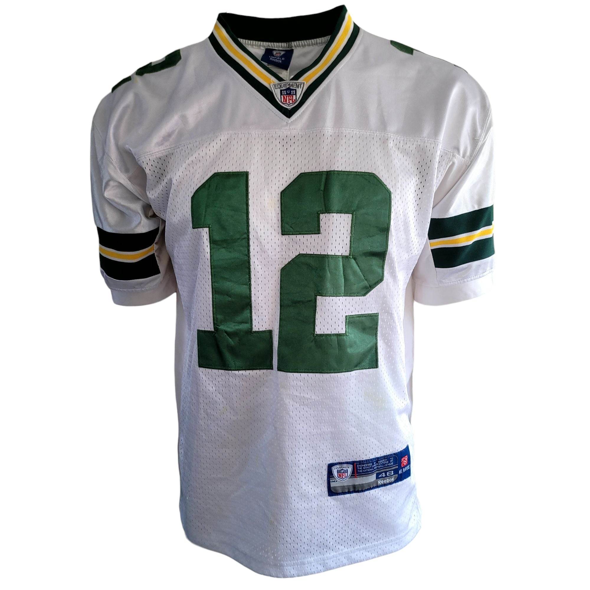 Reebok Green Bay Packers Aaron Rodgers 12 White Away Jersey (Men's Size 52) - USASTARFASHION