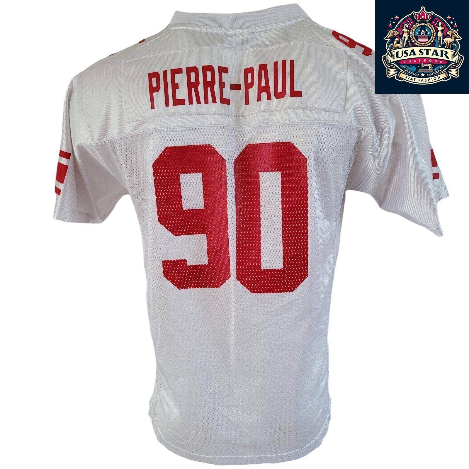 Reebok New York Giants Jersey Jason Pierre - Paul 90 Youth NFL Comfort Fit Authentic Design - USASTARFASHION
