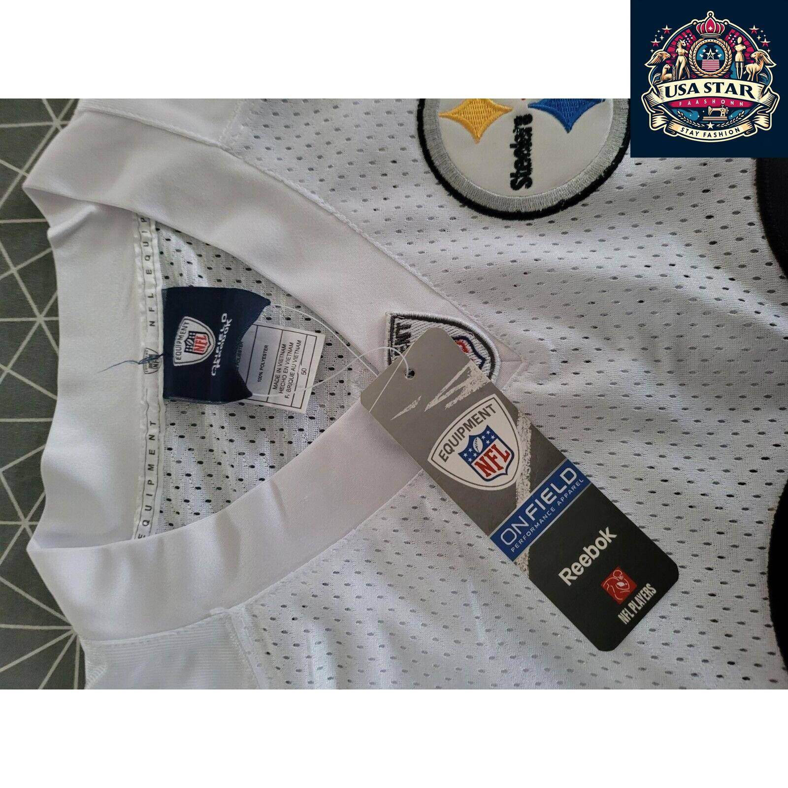 Reebok Pittsburgh Steelers NFL Jersey 83 Heath Miller White Size 50 L - Authentic Comfort - USASTARFASHION