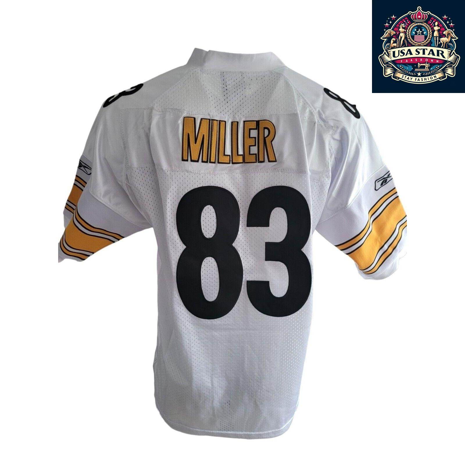 Reebok Pittsburgh Steelers NFL Jersey 83 Heath Miller White Size 50 L - Authentic Comfort - USASTARFASHION