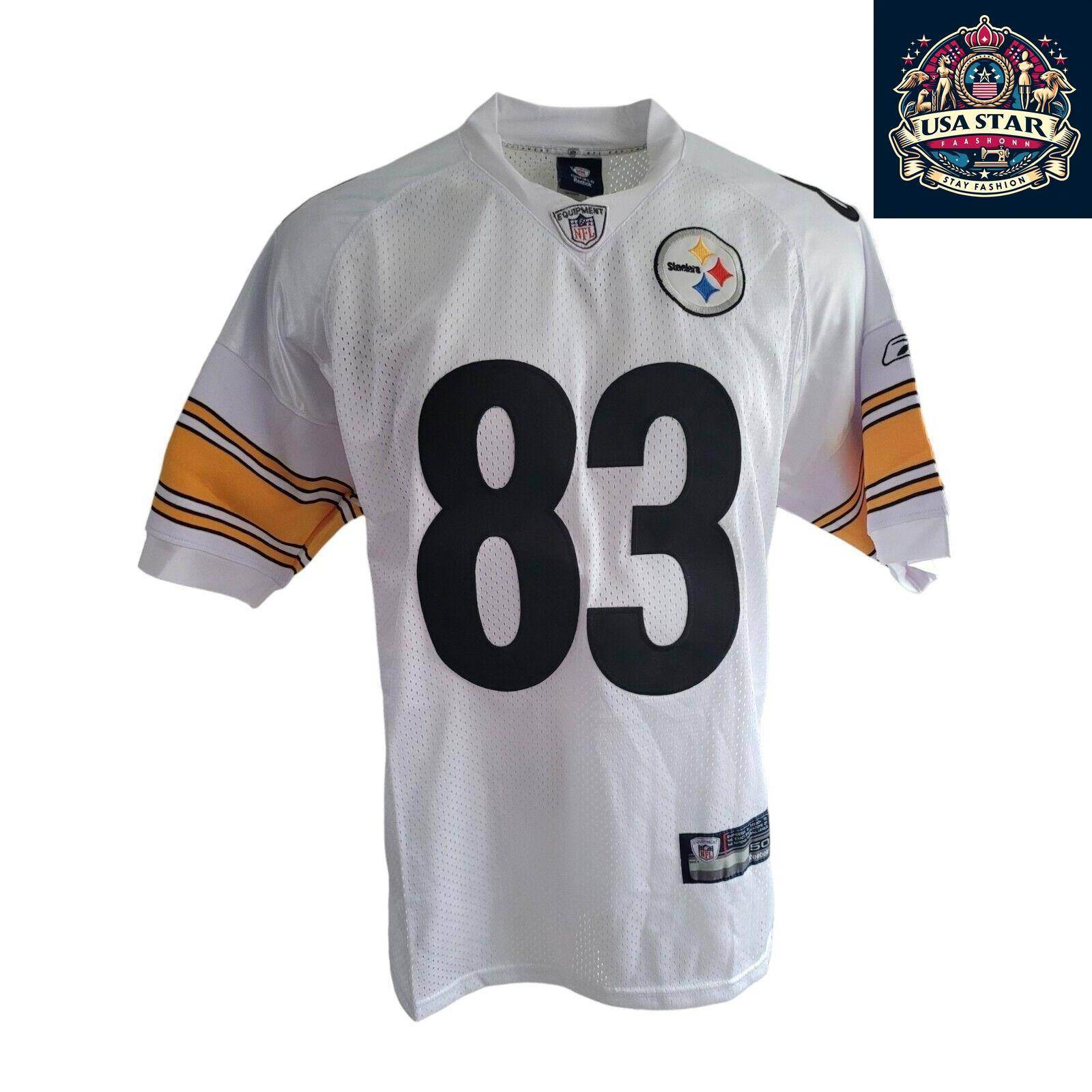 Reebok Pittsburgh Steelers NFL Jersey 83 Heath Miller White Size 50 L - Authentic Comfort - USASTARFASHION