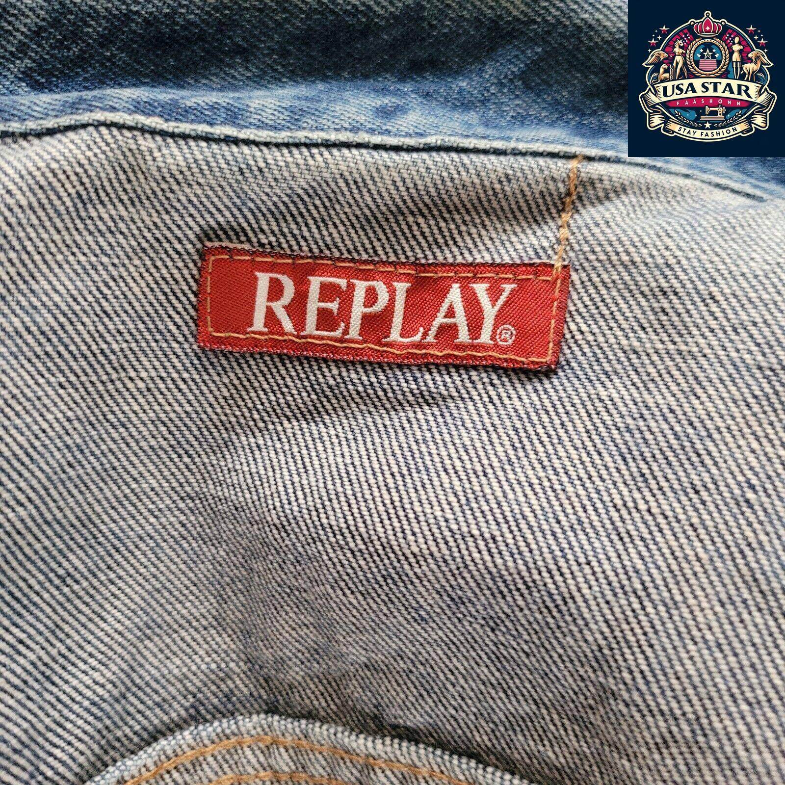 👩🦰🧥 **Replay Cotton Denim Jacket Ladies TG (Youth) XL** 🧥👩🦰 - USASTARFASHION