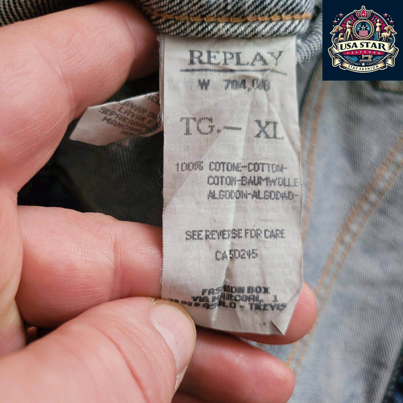 👩🦰🧥 **Replay Cotton Denim Jacket Ladies TG (Youth) XL** 🧥👩🦰 - USASTARFASHION