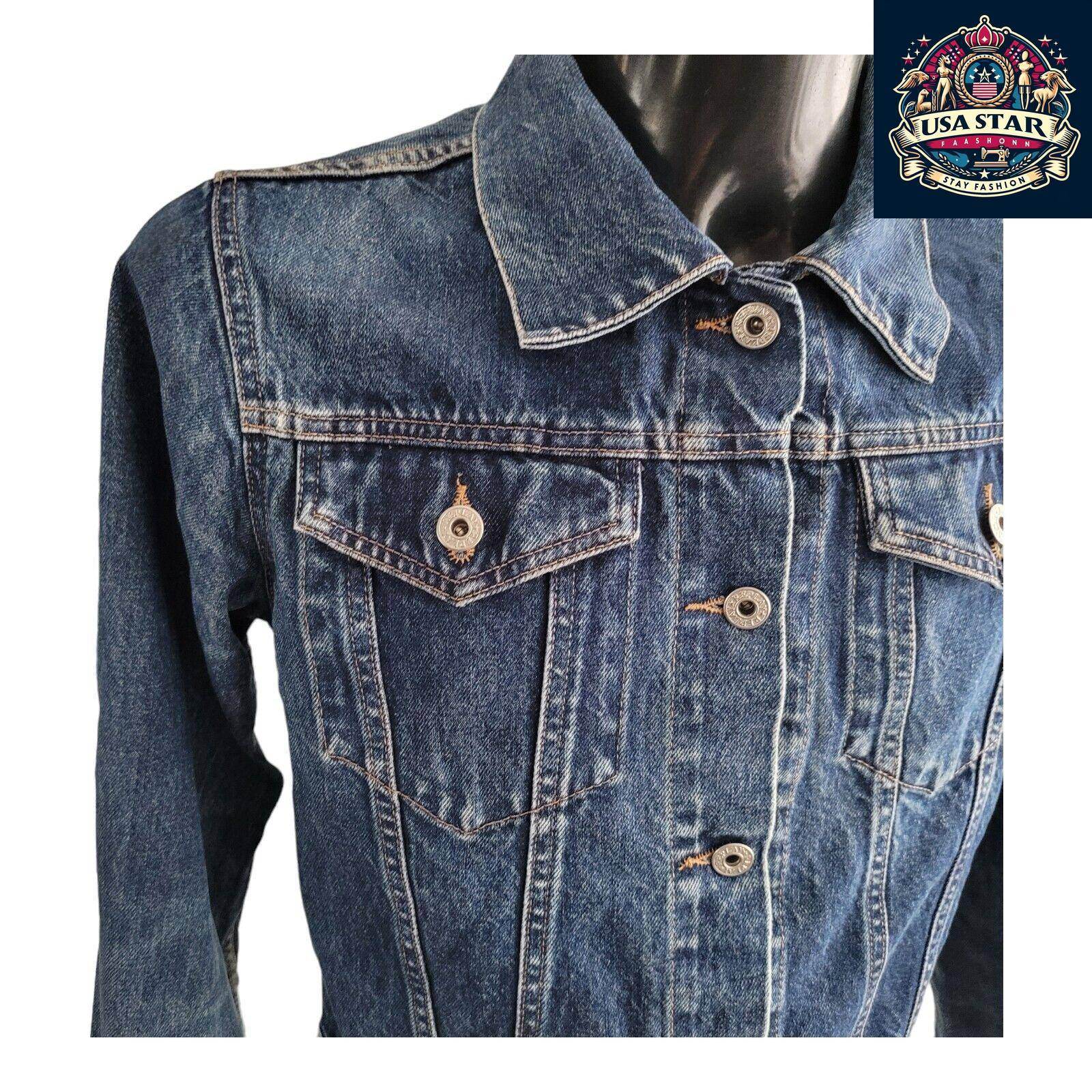 👩🦰🧥 **Replay Cotton Denim Jacket Ladies TG (Youth) XL** 🧥👩🦰 - USASTARFASHION