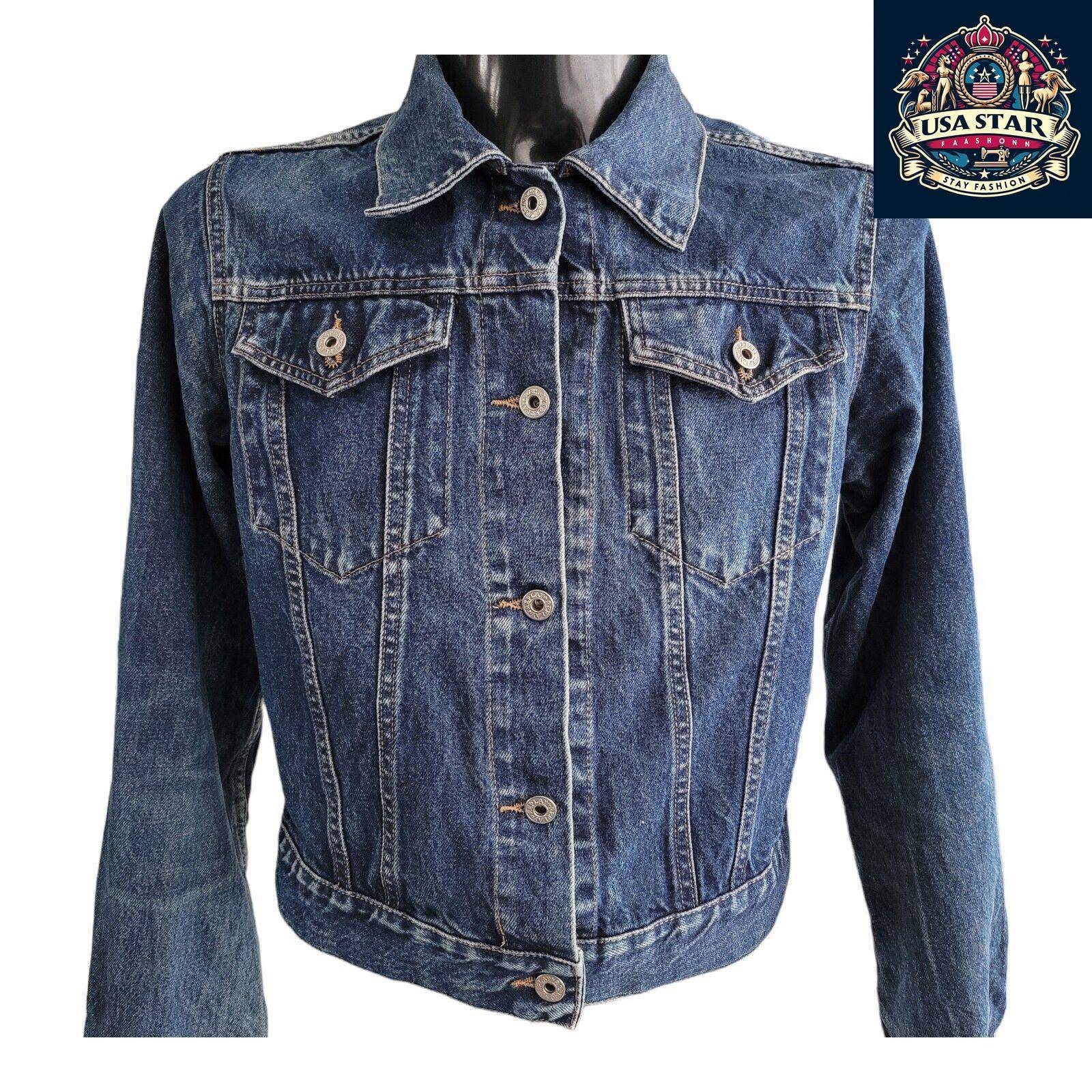 👩🦰🧥 **Replay Cotton Denim Jacket Ladies TG (Youth) XL** 🧥👩🦰 - USASTARFASHION