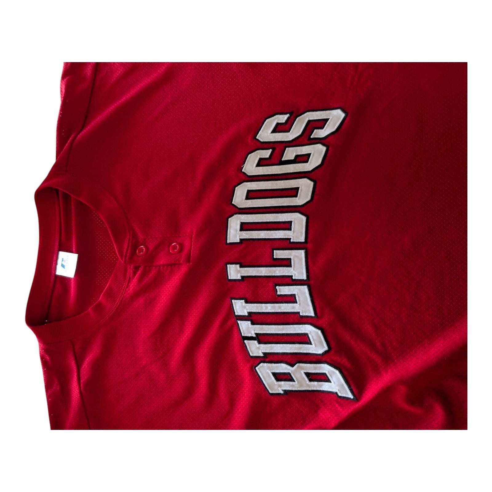 Russell Athletic Bulldogs 16 Red Mesh Jersey — Size L - USASTARFASHION