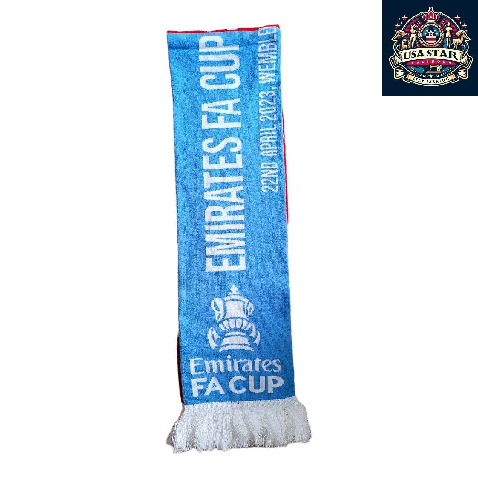 Sheffield United Scarf Vs Manchester City FA Cup Semi - Final Wembley 2023 Collector's Item - USASTARFASHION