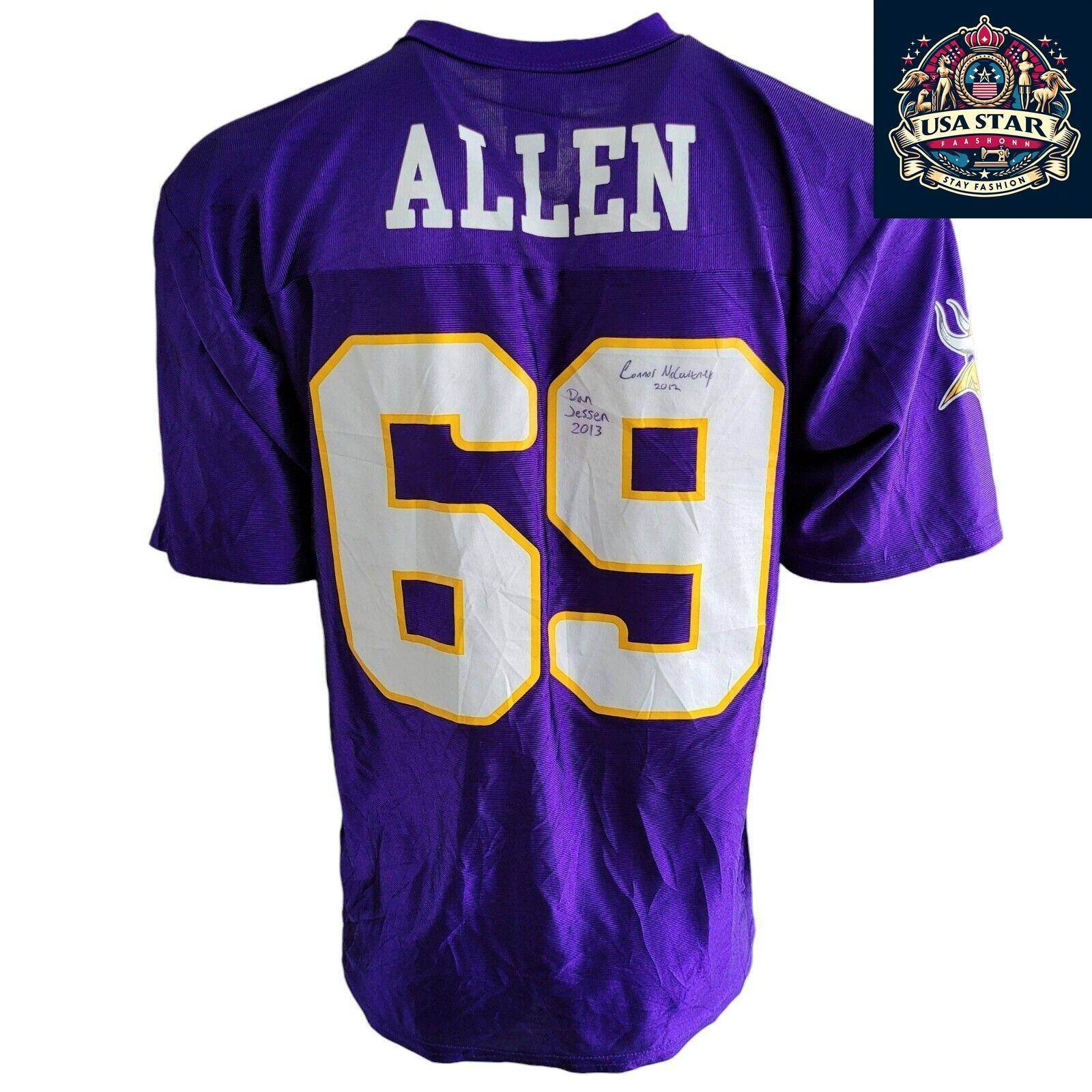 Signed Minnesota Vikings Jersey 69 Jared Allen - Men's Large, Authentic Collectible with Autographs - USASTARFASHION