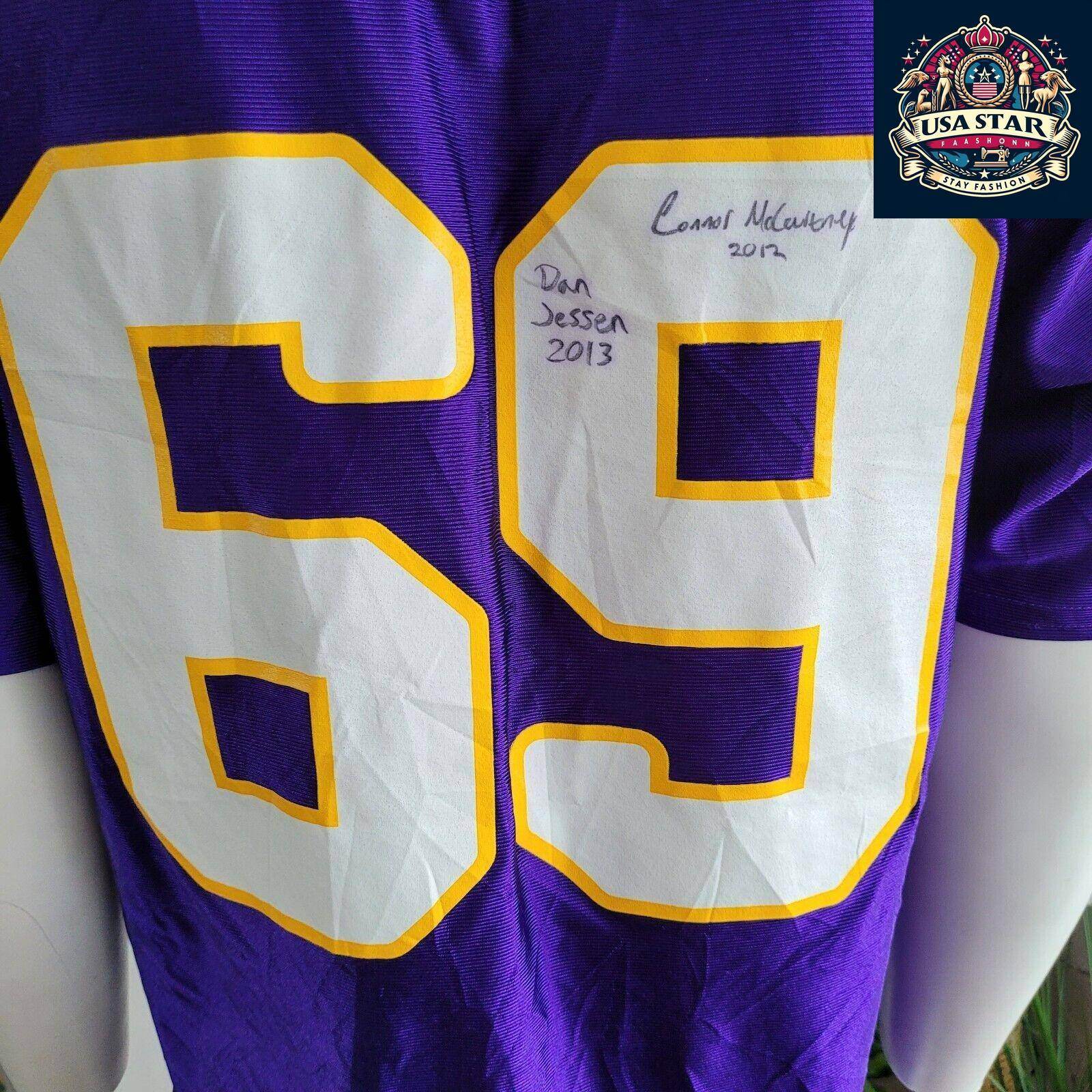 Signed Minnesota Vikings Jersey 69 Jared Allen - Men's Large, Authentic Collectible with Autographs - USASTARFASHION