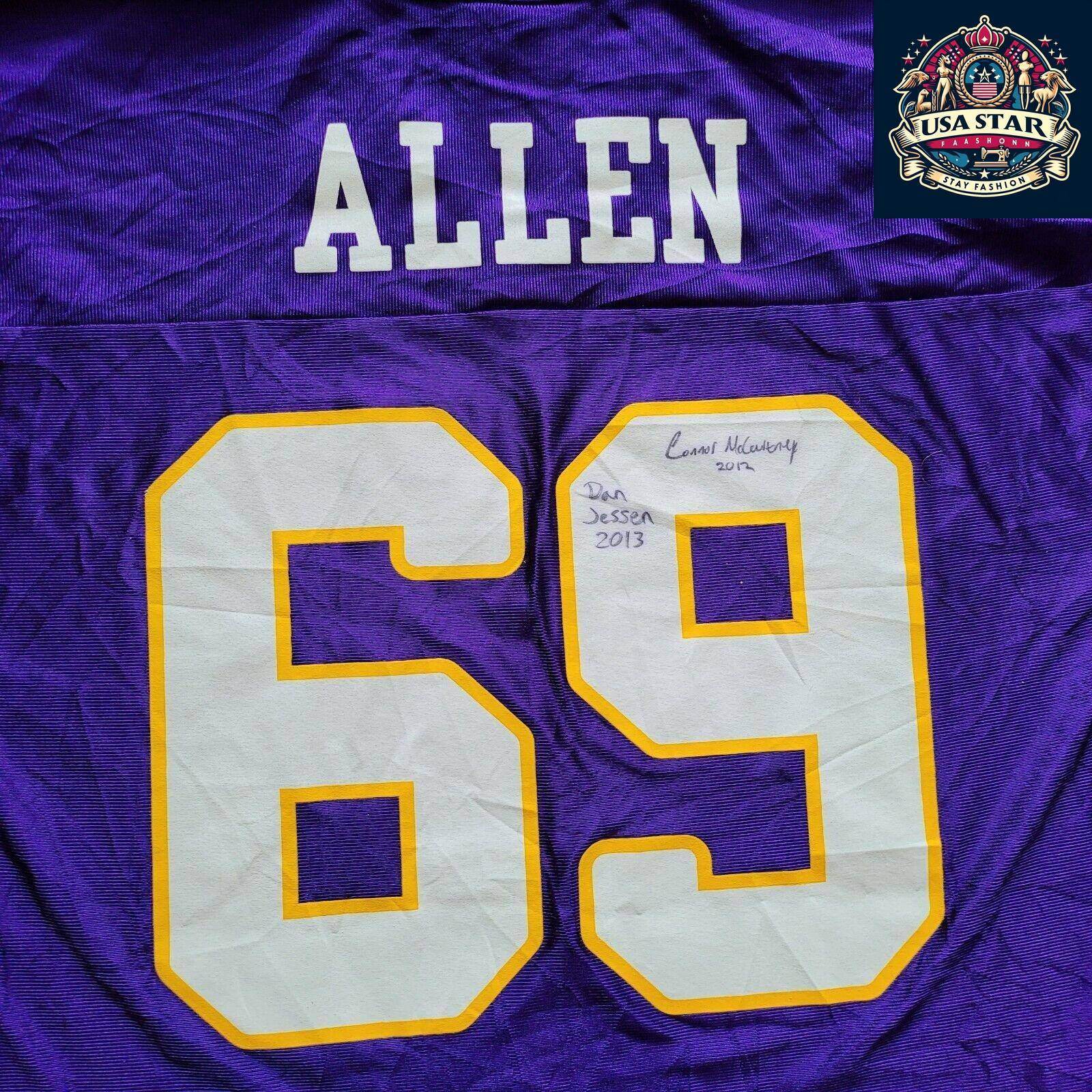 Signed Minnesota Vikings Jersey 69 Jared Allen - Men's Large, Authentic Collectible with Autographs - USASTARFASHION