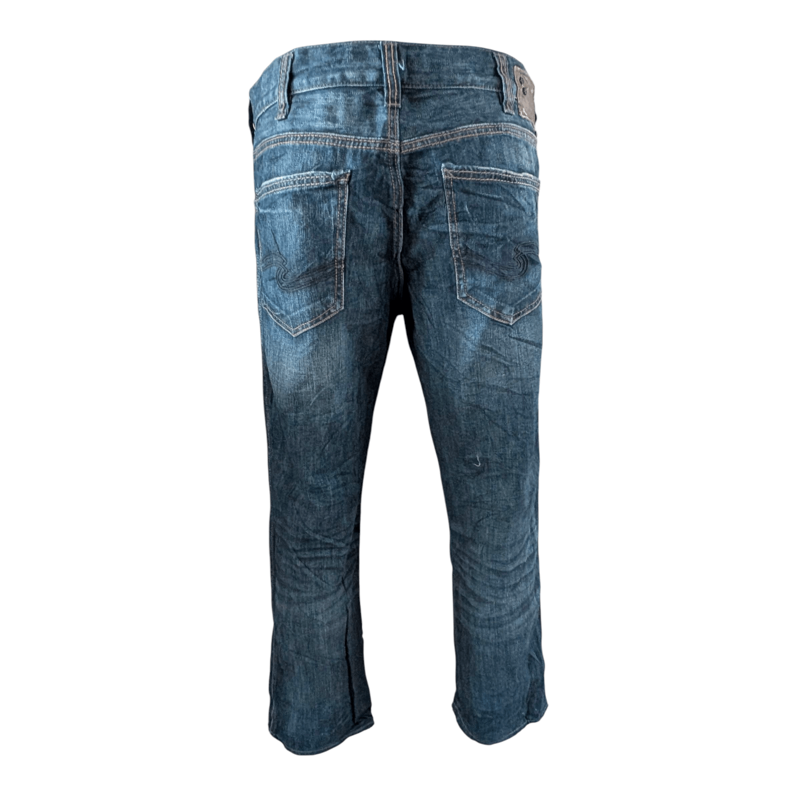 Silver Jeans Co. Grayson Heritage Men’s Jeans W32 L36 Blue Denim Straight Leg - USASTARFASHION