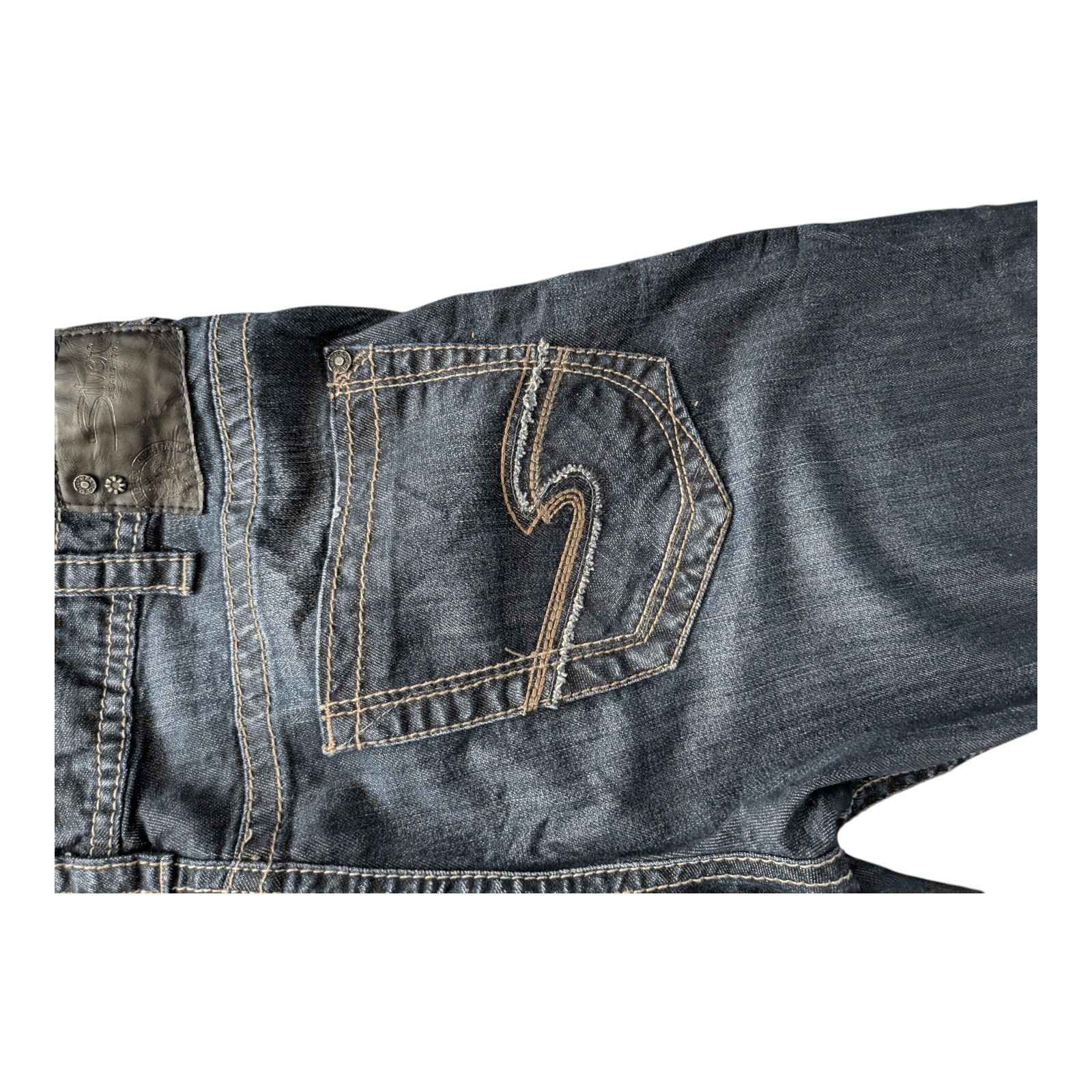 Silver Jeans Co. ZAC Men’s Jeans W36 L32 Dark Wash Straight Fit Denim - USASTARFASHION