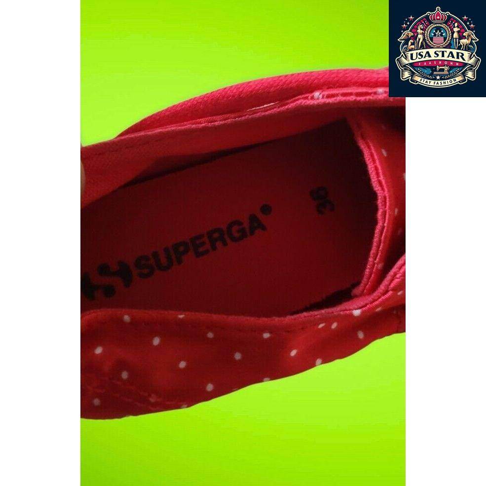 Superga Platform Espadrille UK 3.5 Burgundy Red - Stylish Summer Comfort with Classic Design - USASTARFASHION