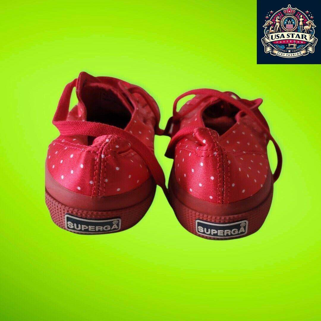 Superga Platform Espadrille UK 3.5 Burgundy Red - Stylish Summer Comfort with Classic Design - USASTARFASHION