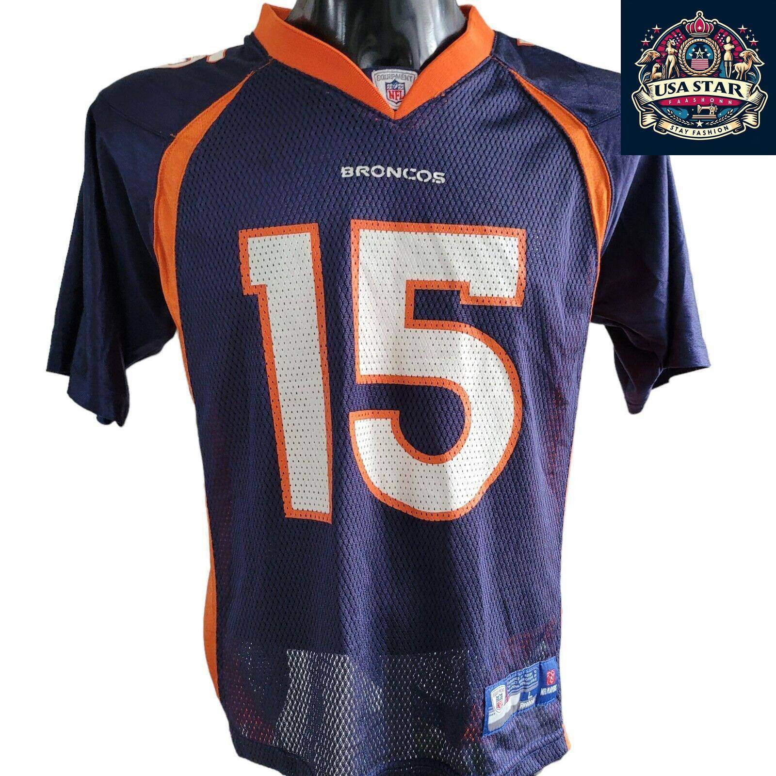 Tim Tebow Jersey 15 for Youth by Reebok, Size L (14 - 16), Stylish, Comfortable, Durable Fabric - USASTARFASHION