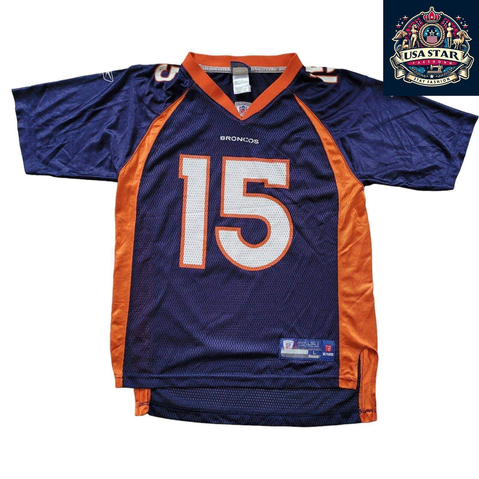 Tim Tebow Jersey 15 for Youth by Reebok, Size L (14 - 16), Stylish, Comfortable, Durable Fabric - USASTARFASHION