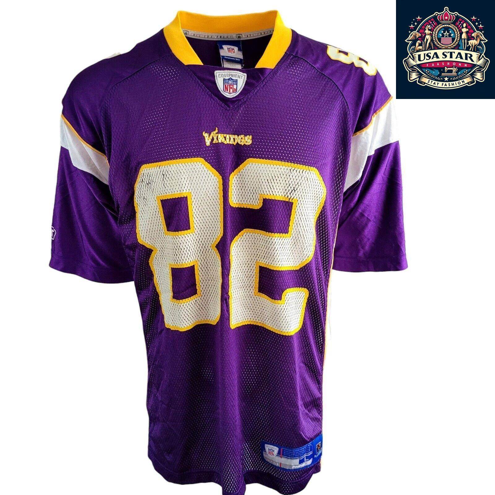 Troy Williamson Jersey 82 Minnesota Vikings Authentic Reebok Large Purple NFL Fan Gear - USASTARFASHION