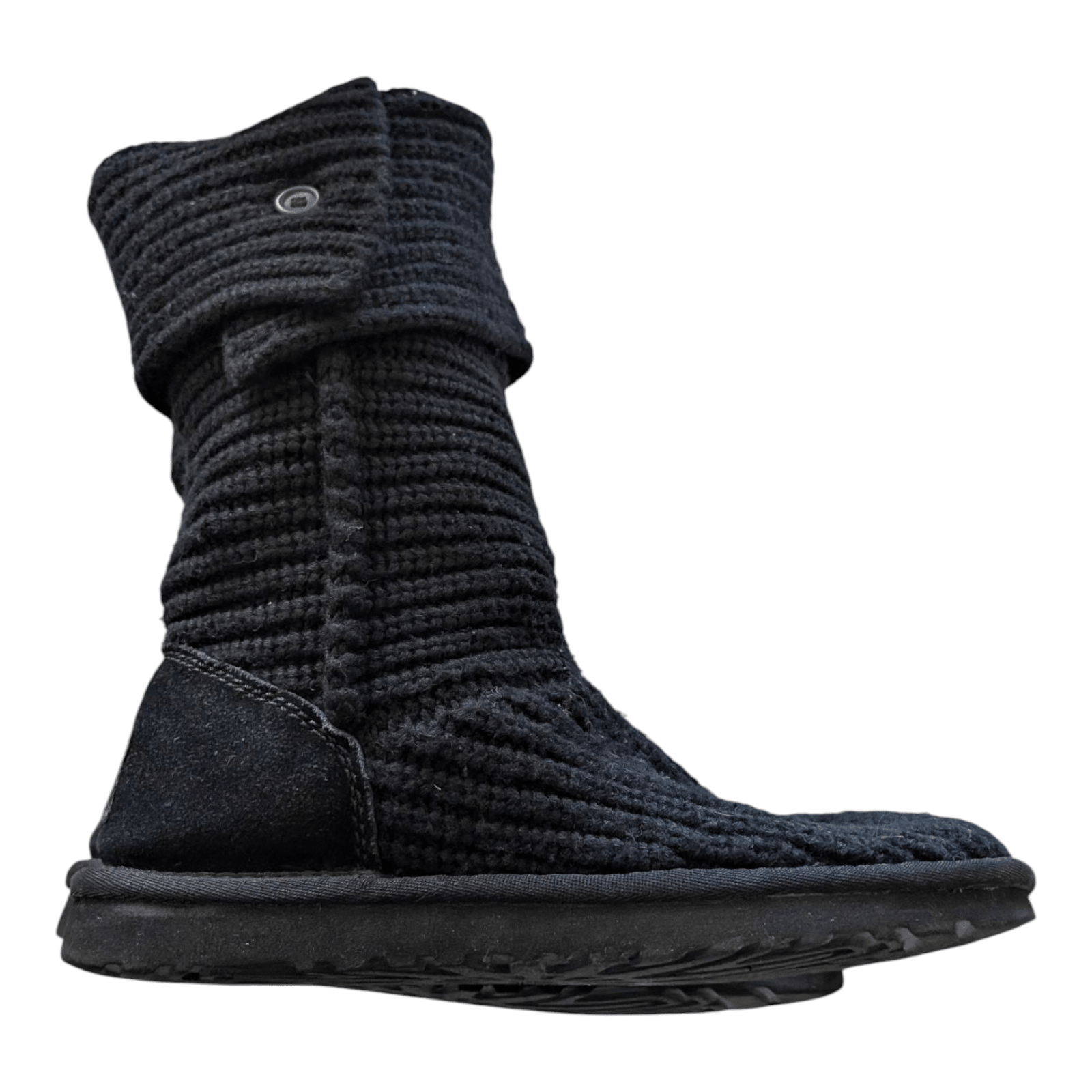 UGG Classic Cardy Knit Boots Black Women’s Size UK 6.5 / EU 39 Excellent Conditi - USASTARFASHION
