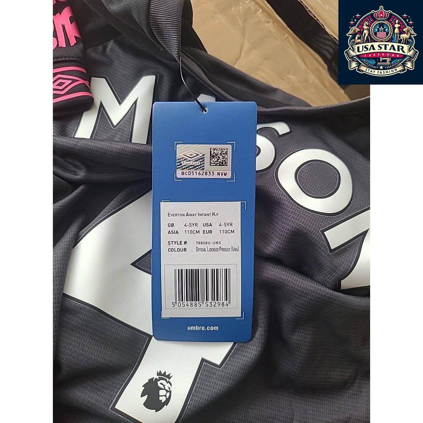 Umbro Everton Away Kit for Infants 4 - 5 Years (110cm) - Official Club Merchandise, Comfortable Fit - USASTARFASHION