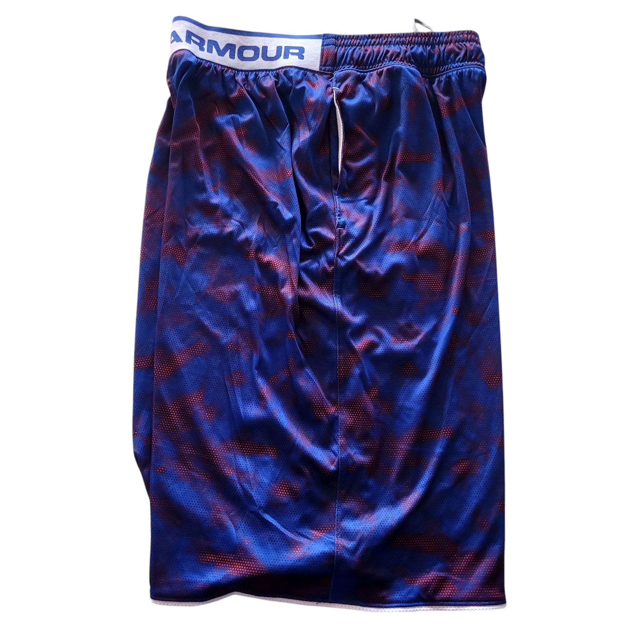 Under Armour Blue & Red Gradient Sports Shorts - Size Medium - USASTARFASHION