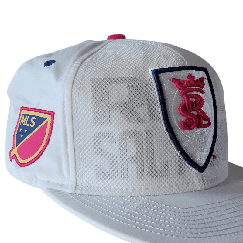 Adidas Real Salt Lake Cap - One Size Fits All, Grade A Condition, White with Red and Gold Accents - USASTARFASHION