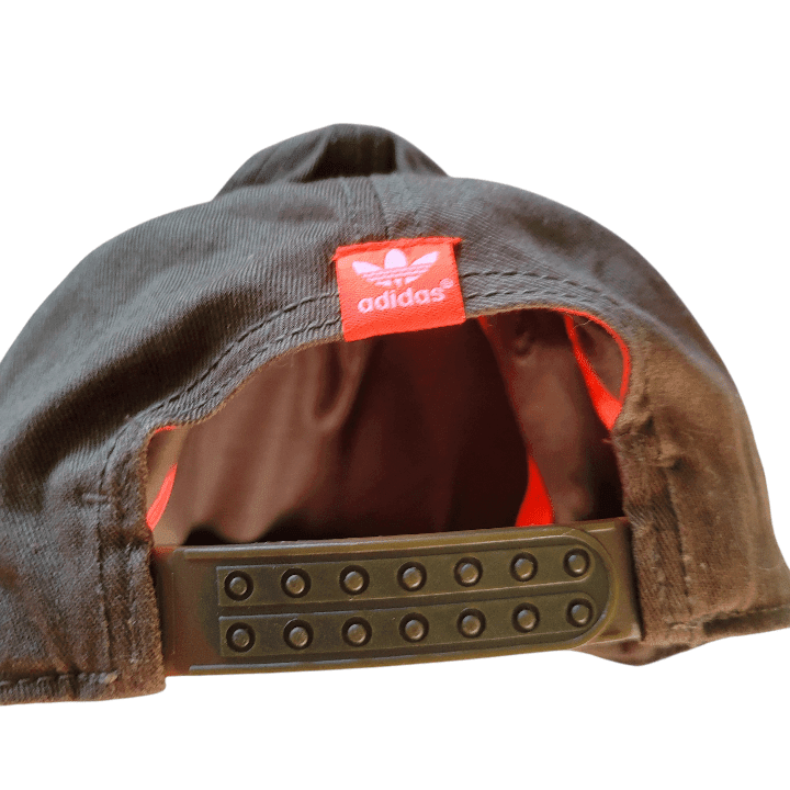 Adidas Snapback Hat - Camo Trefoil Logo with Neon Orange Trim, Adjustable One Size, Unisex - USASTARFASHION